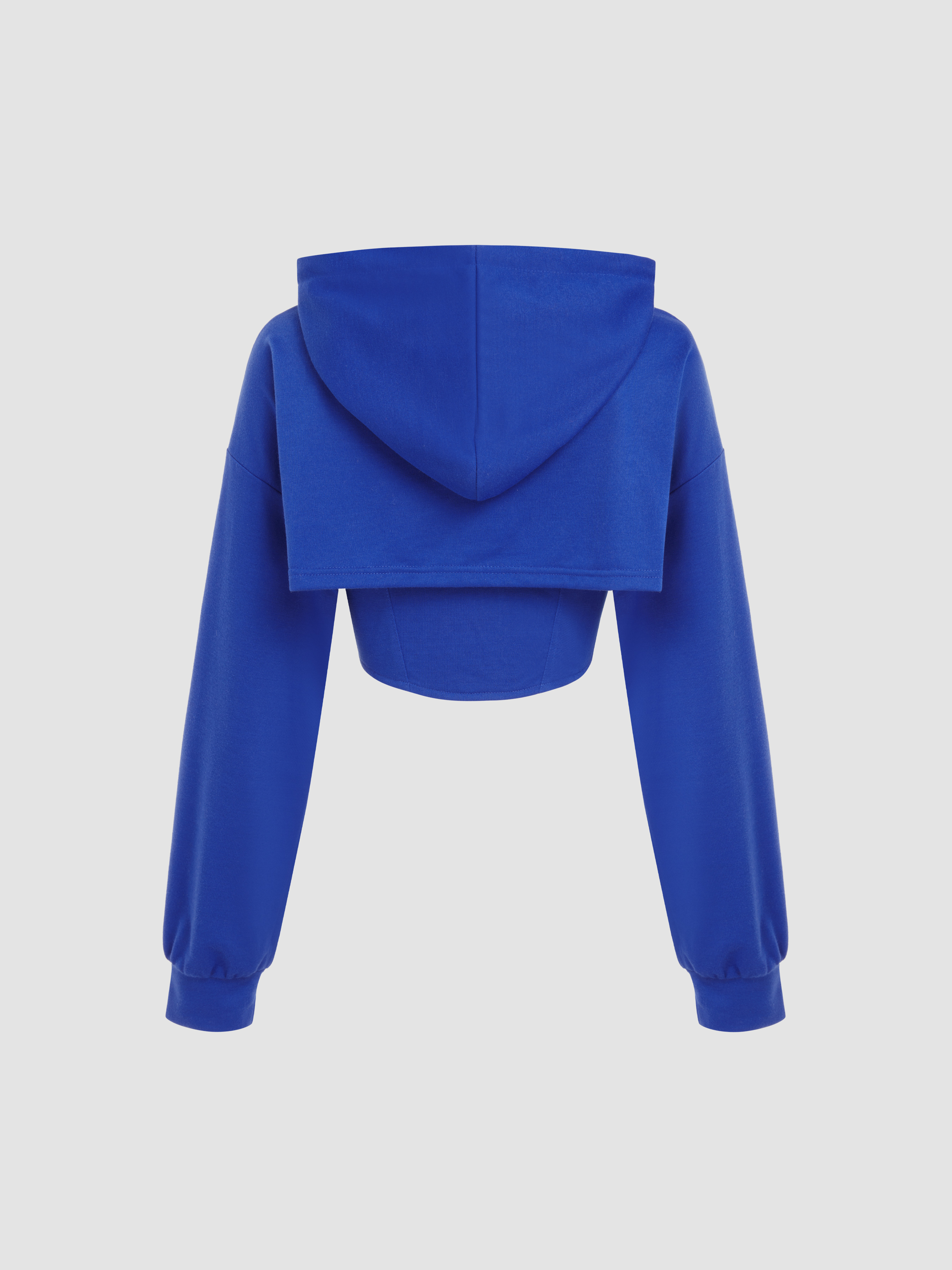 Royal blue cropped online hoodie