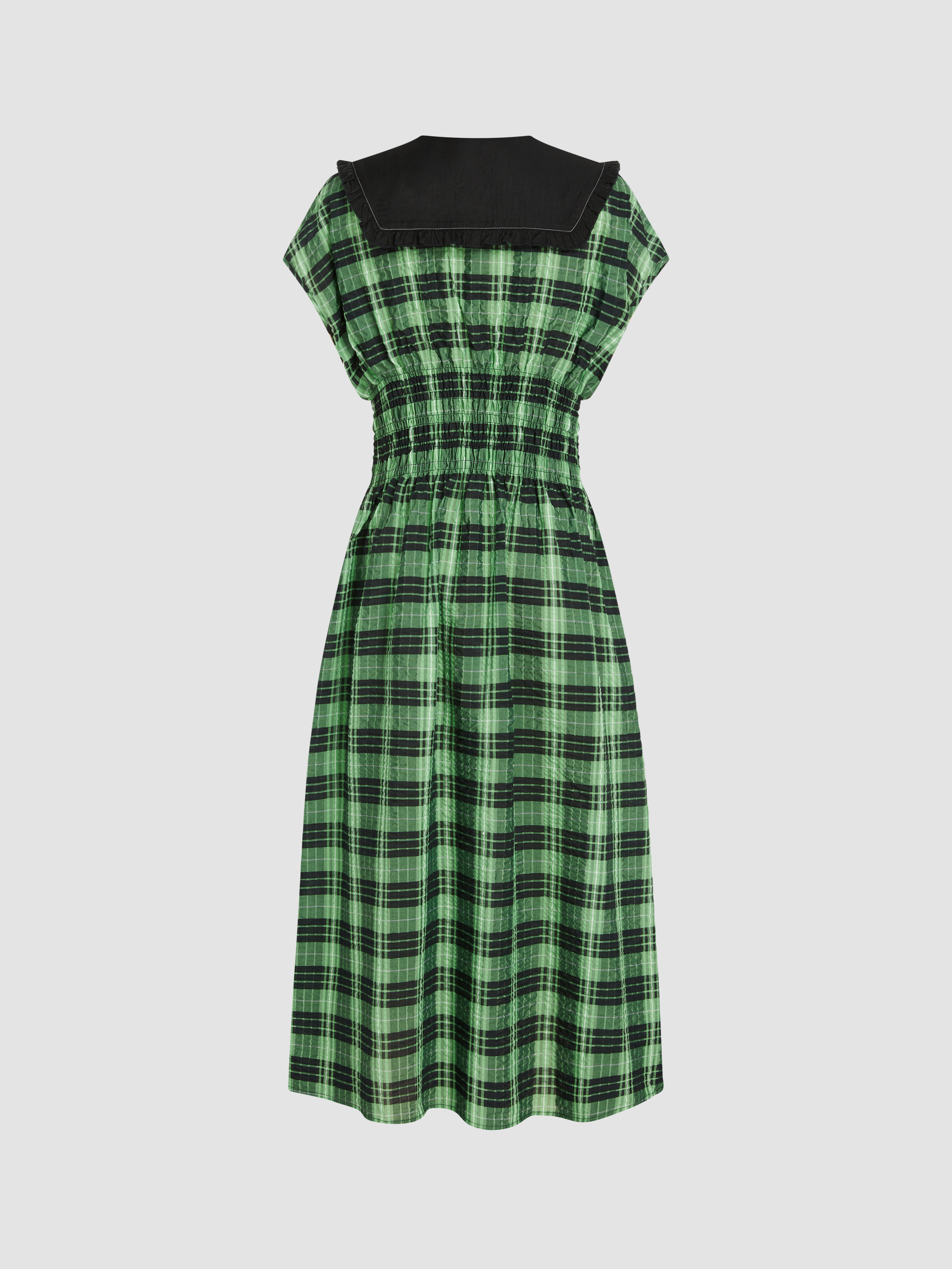 slim fit dress slacks Billy Reid Abstract Heirloom Check Maxi Shirt Dress, Green Brown