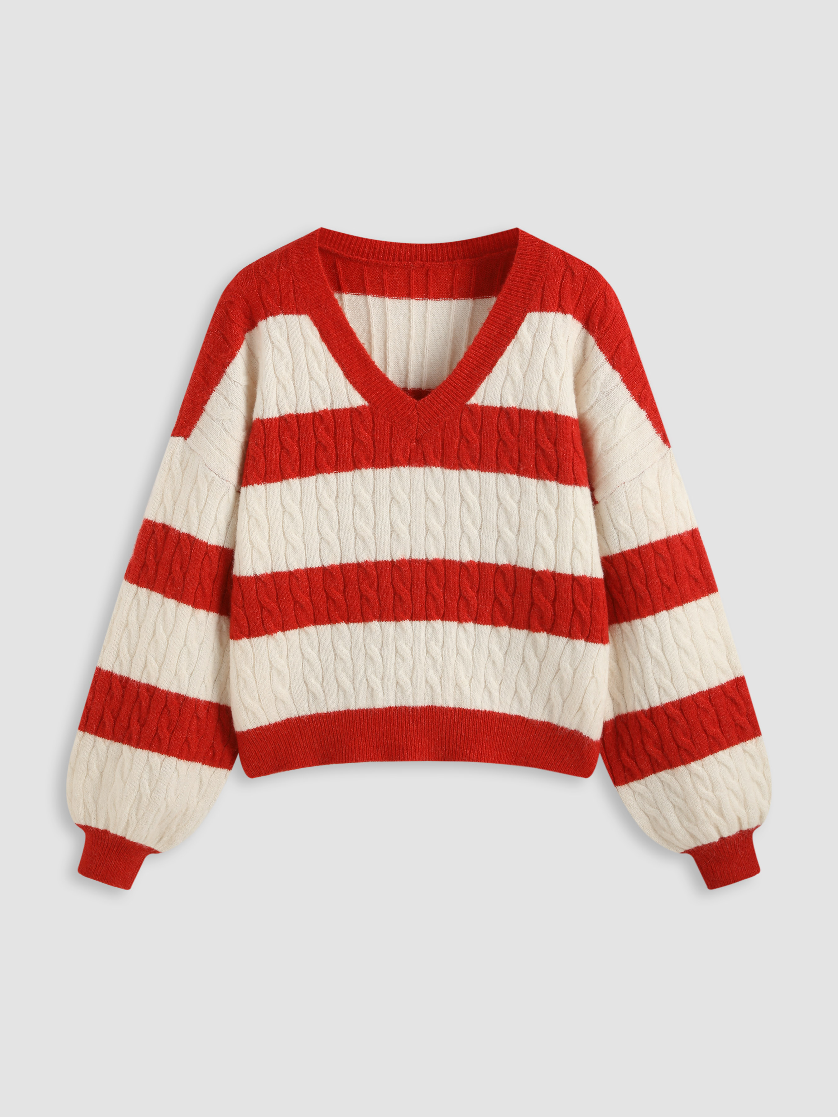 ATM Cableknit cheapest Wool Blend Striped Sweater