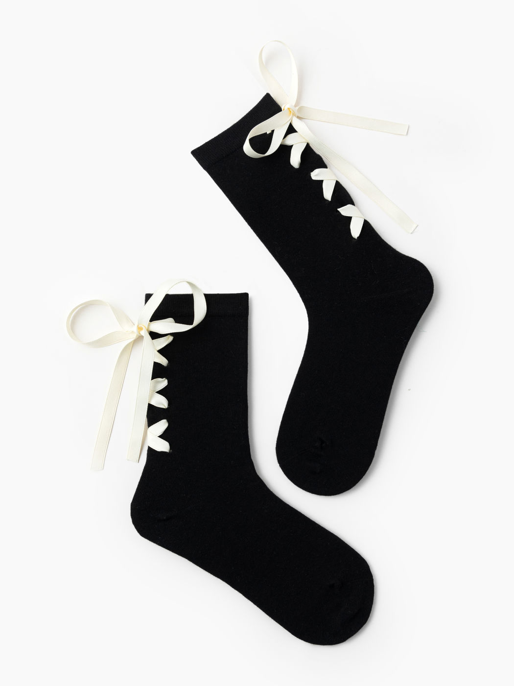 1pair Bowknot Cotton Crew Socks