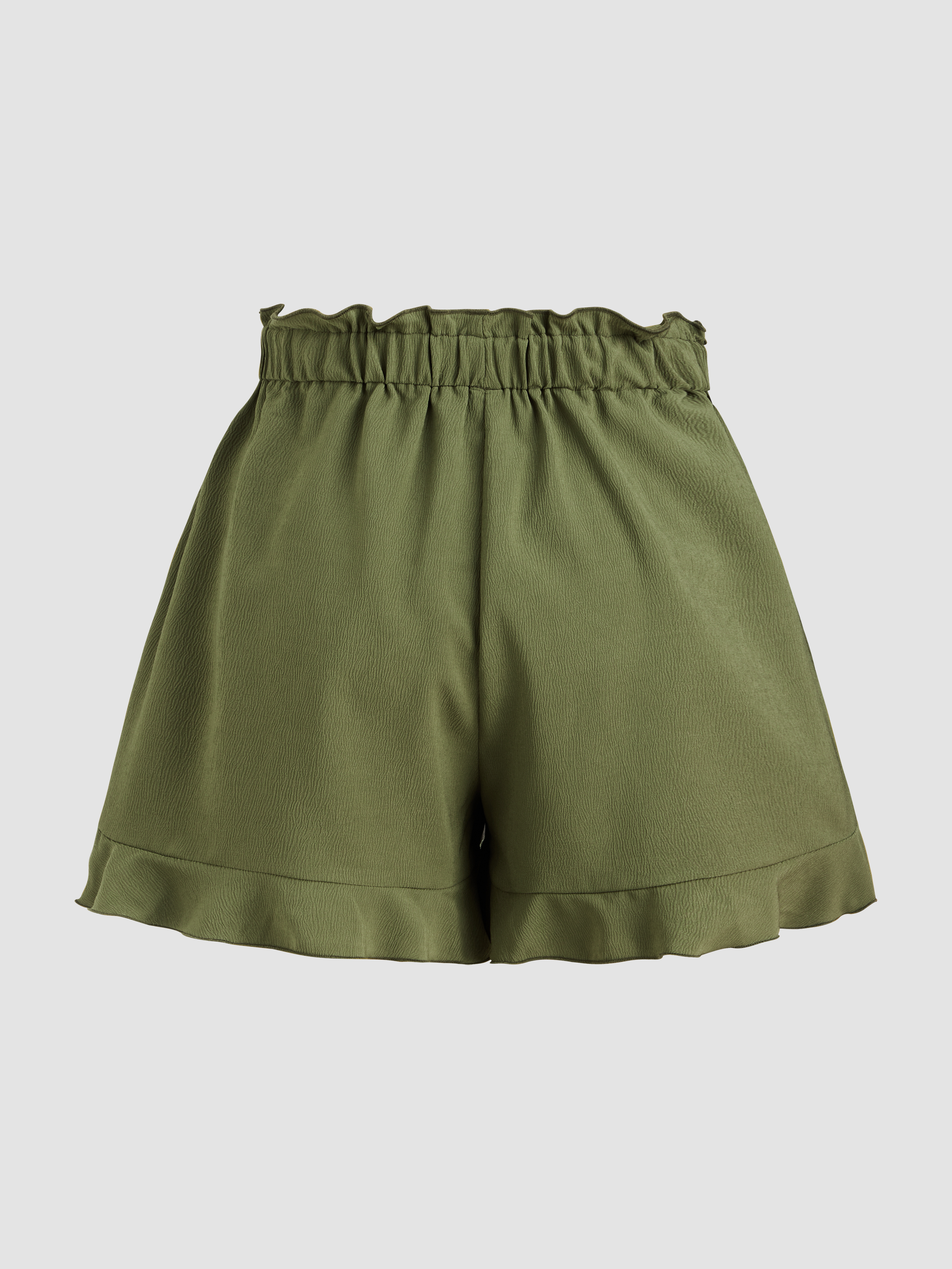 Middle Waist Ruffle Shorts For Daily Casual School