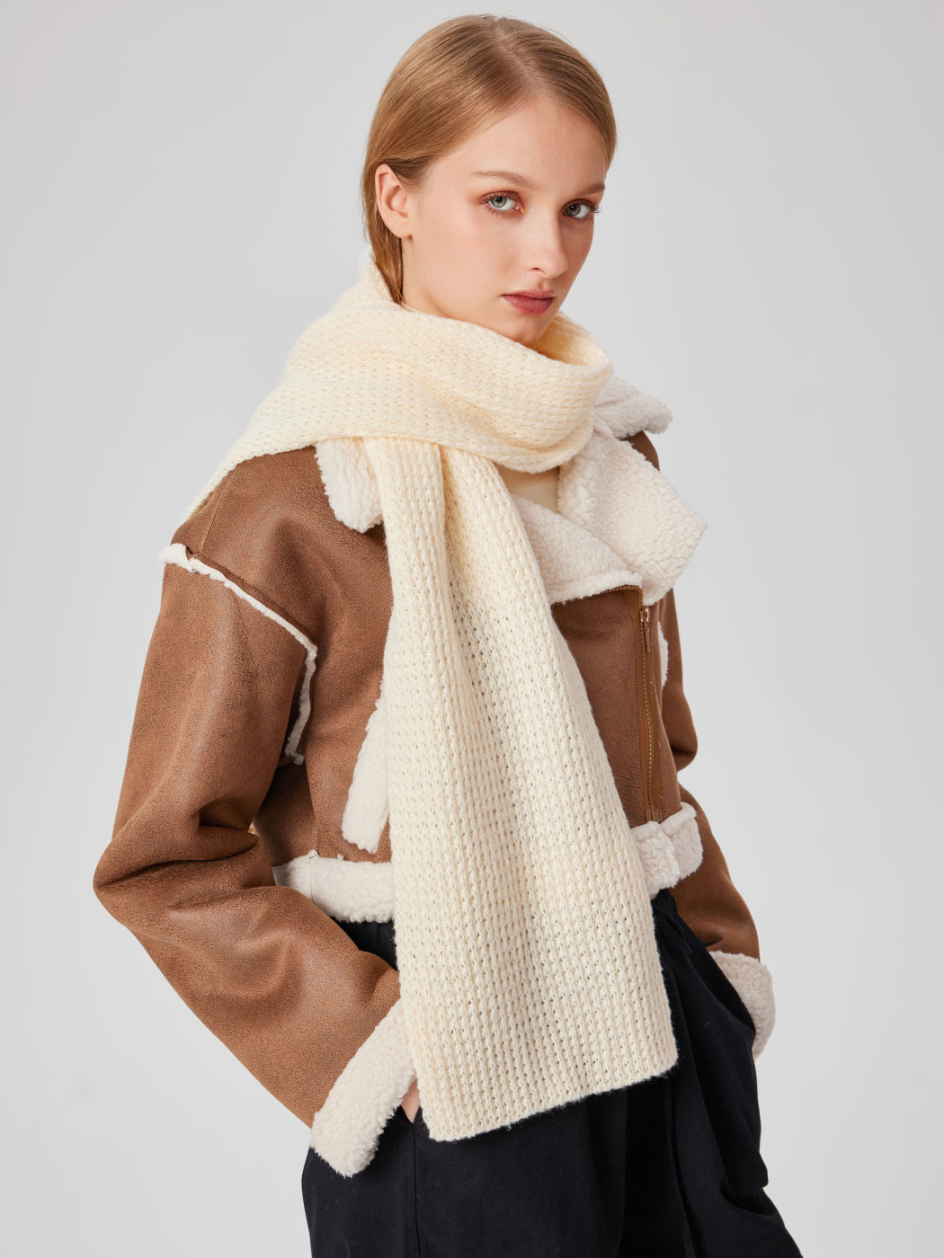 Winter Warm Knitted Scarf 