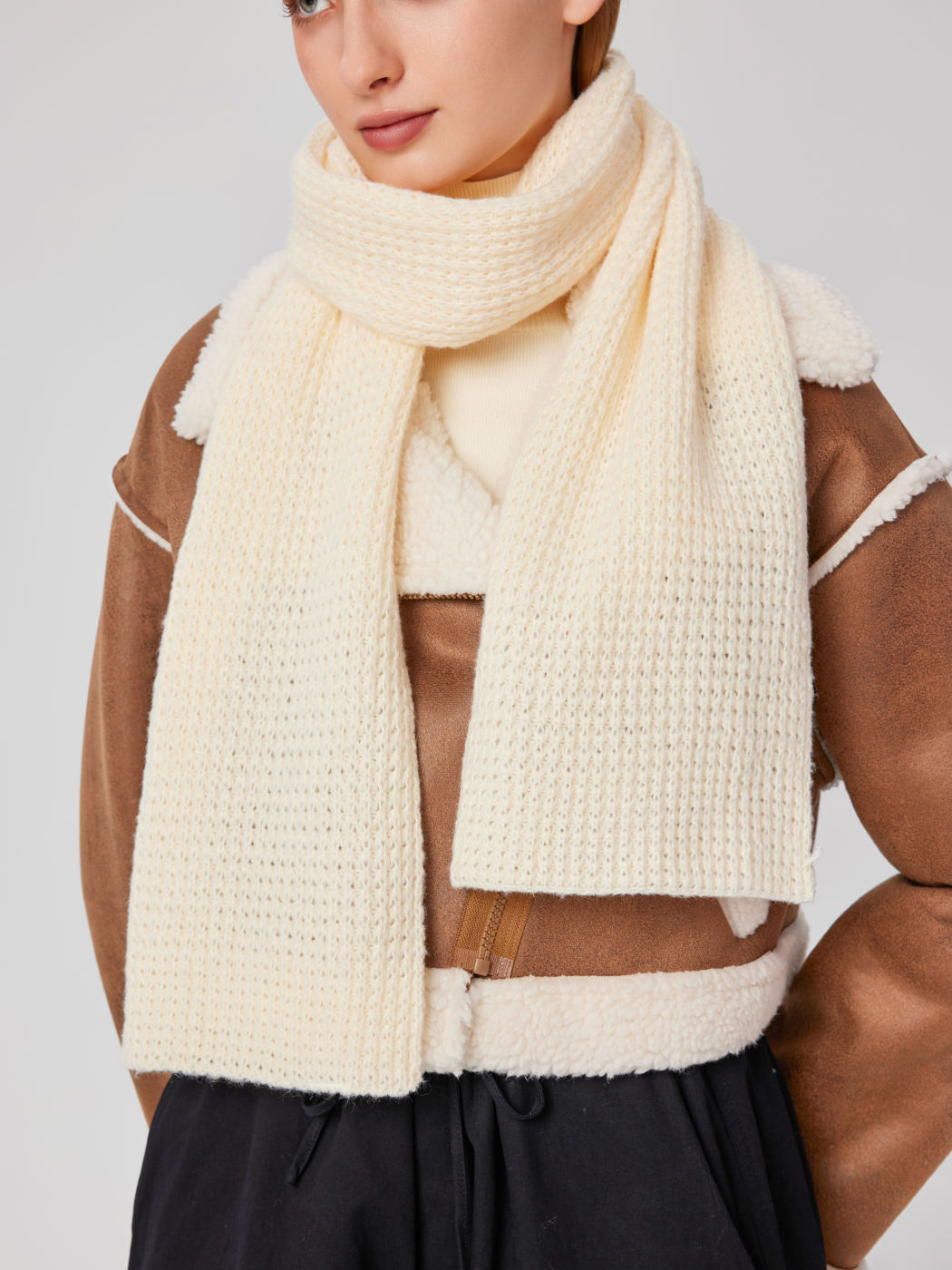 Winter Warm Knitted Scarf 