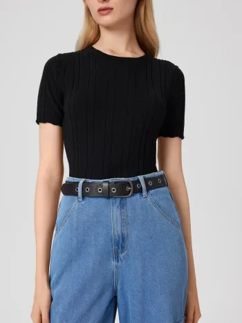 Ceinture décorée de tournesols cloutés