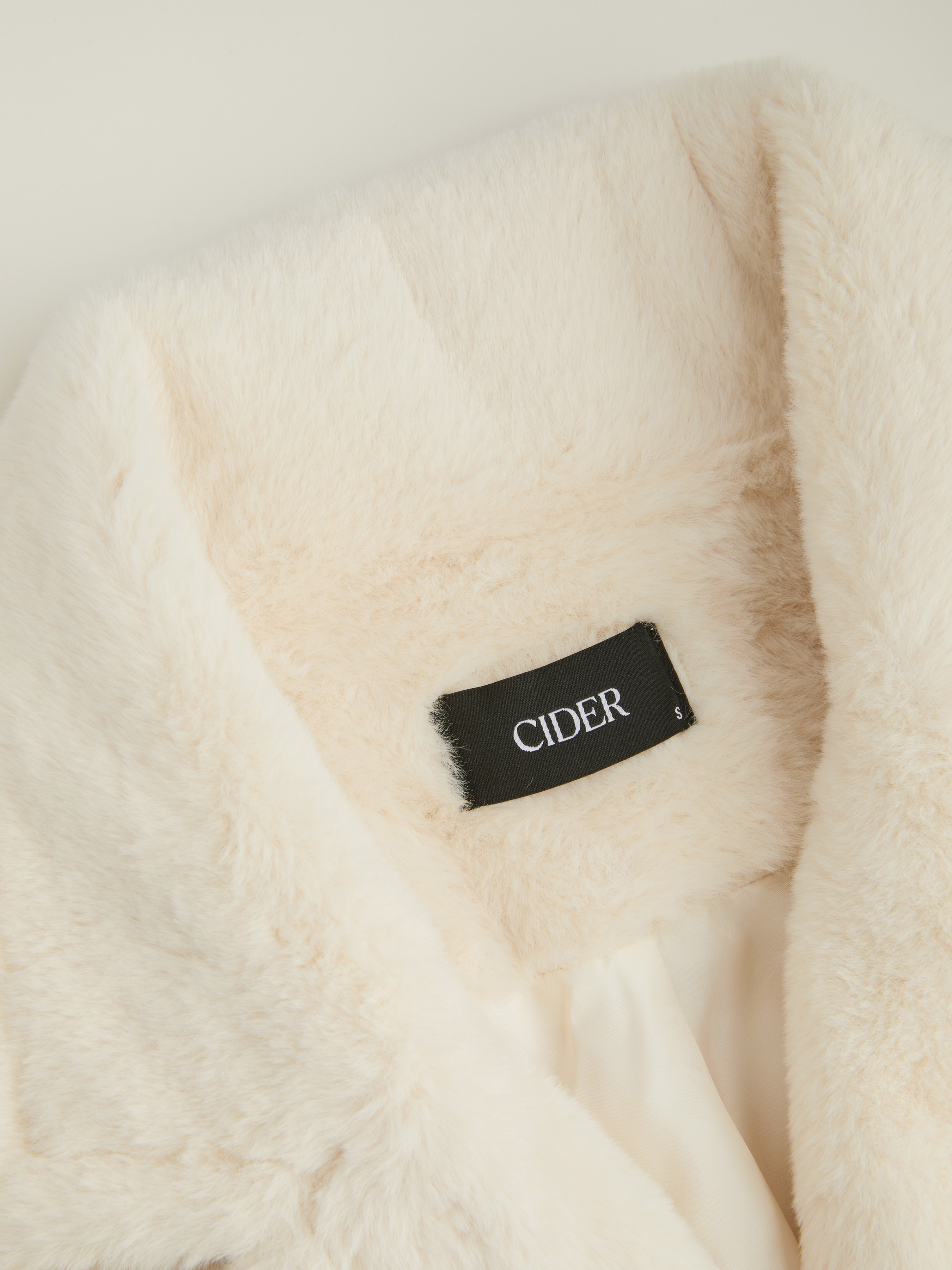 Faux Fur Faux Fur Double Breasted Coat For School Date