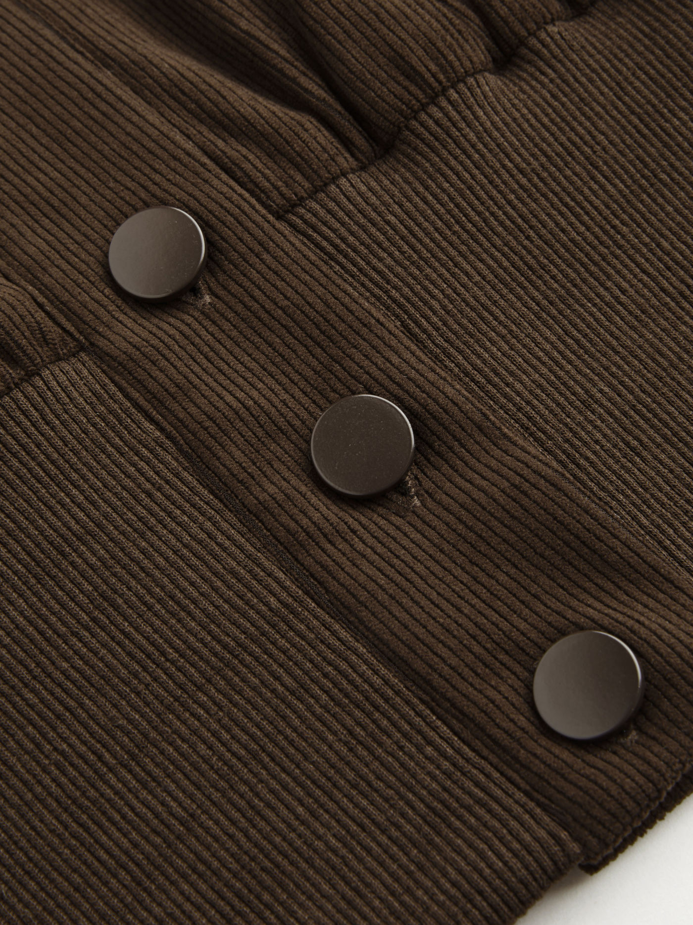 Corduroy Collar Solid Pocket Jacket