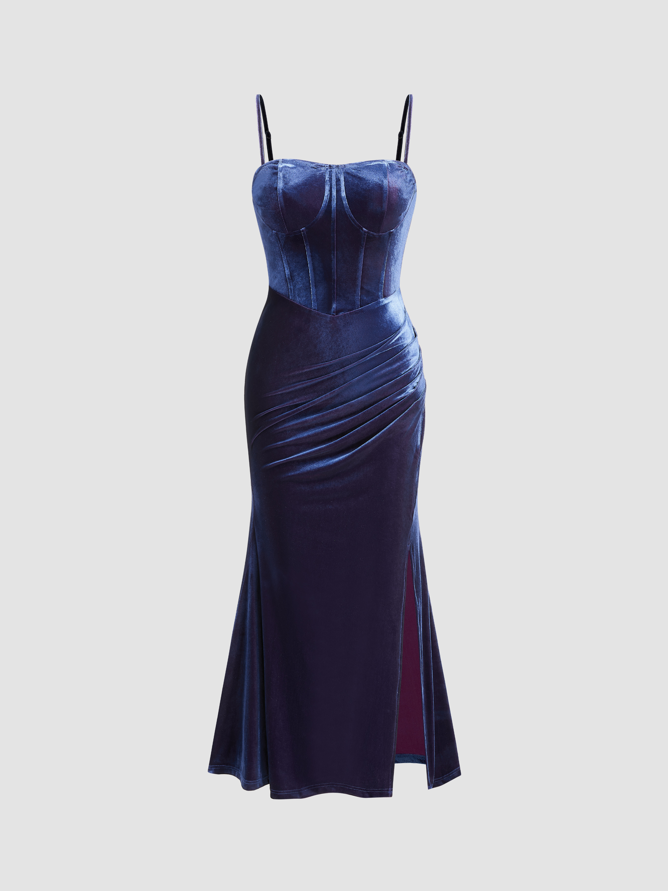 iridescent velvet dress