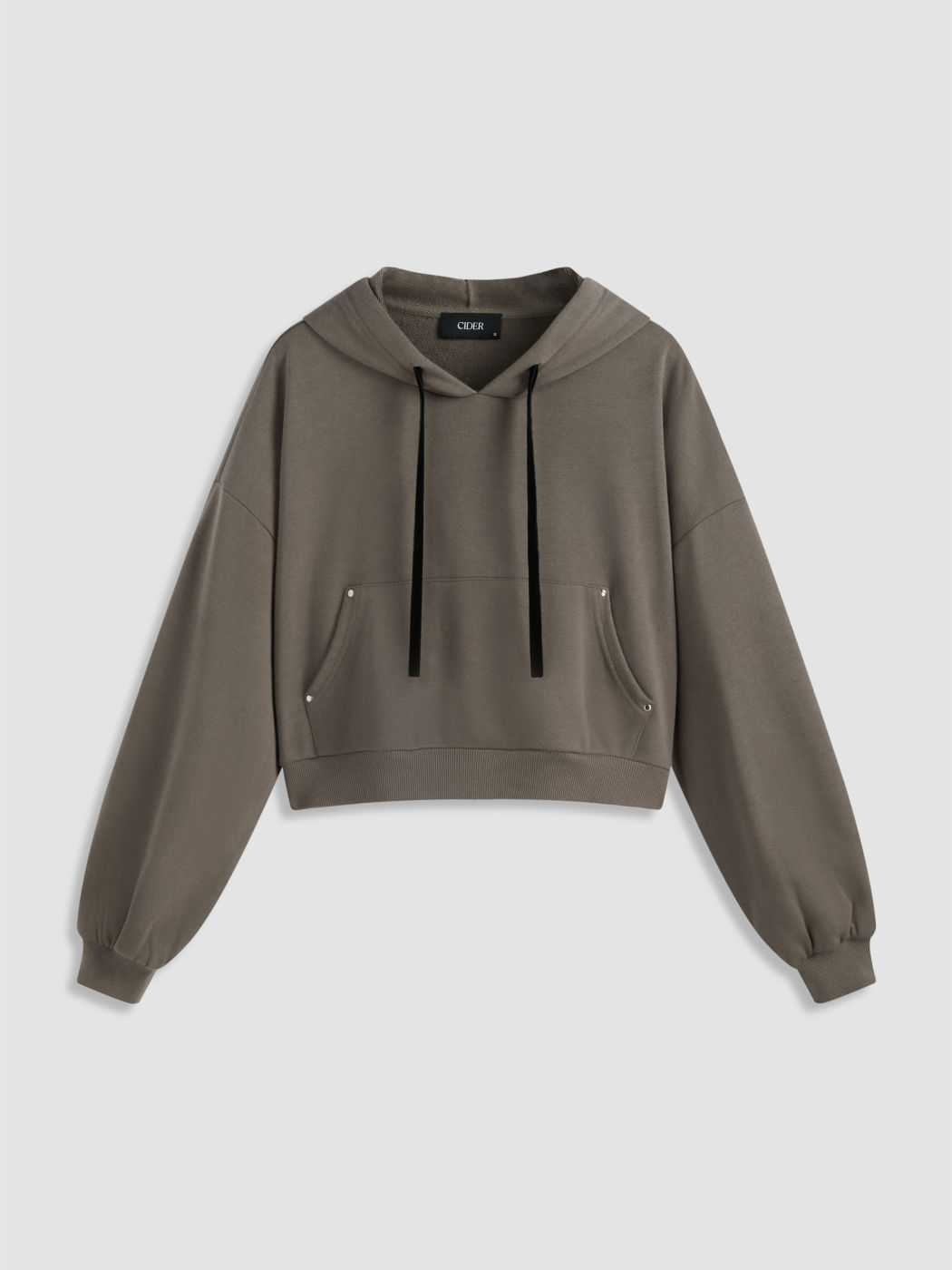 Rivet Pocket Drawstring Hoodie