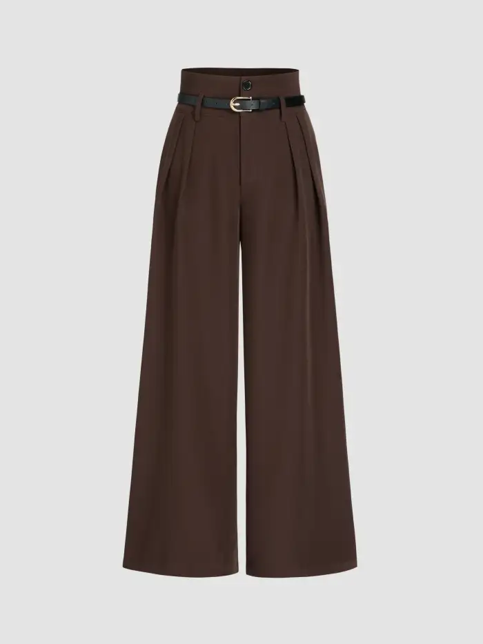 Cotton-blend Mid Rise Striped Drawstring Barrel-leg Trousers
