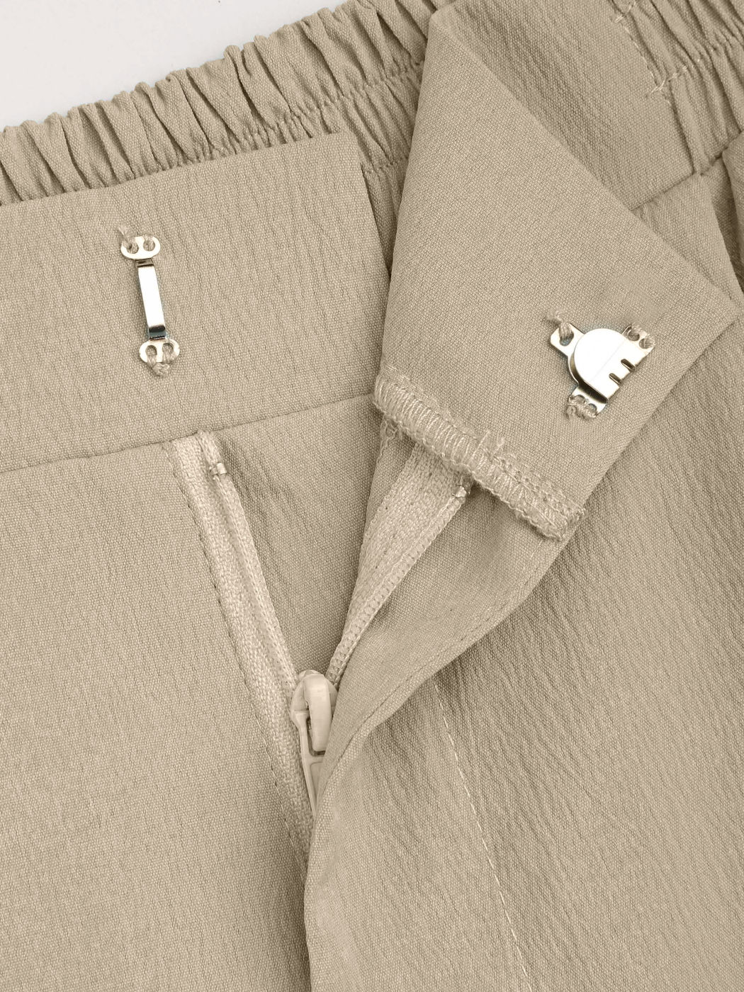 High Waist Solid Pleated Wide Leg Trousers