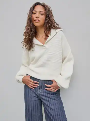 Polo Solid Long Sleeve Sweater