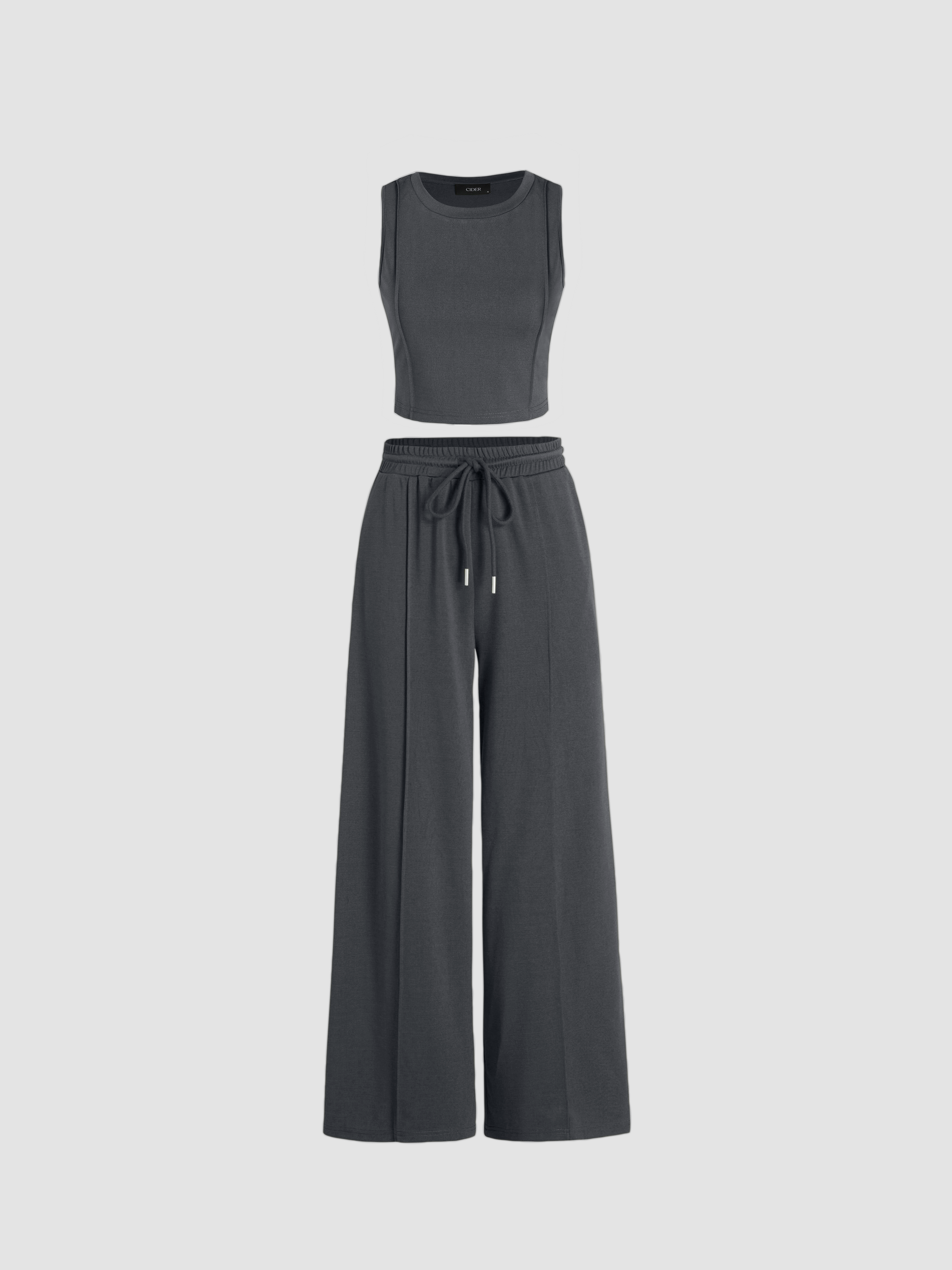 【Cider】サテン レイヤード ロンパース 2色 Shiny Charmeuse Cowl Neck Slip Dress with Slit | David's Bridal