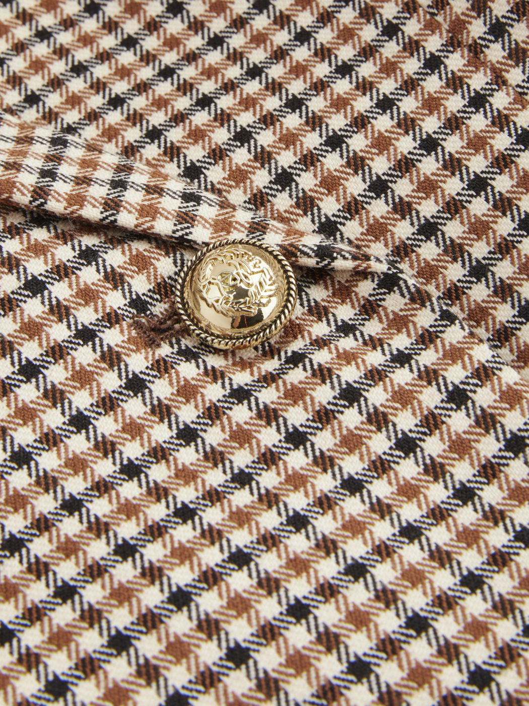 Notched Collar Check Blazer