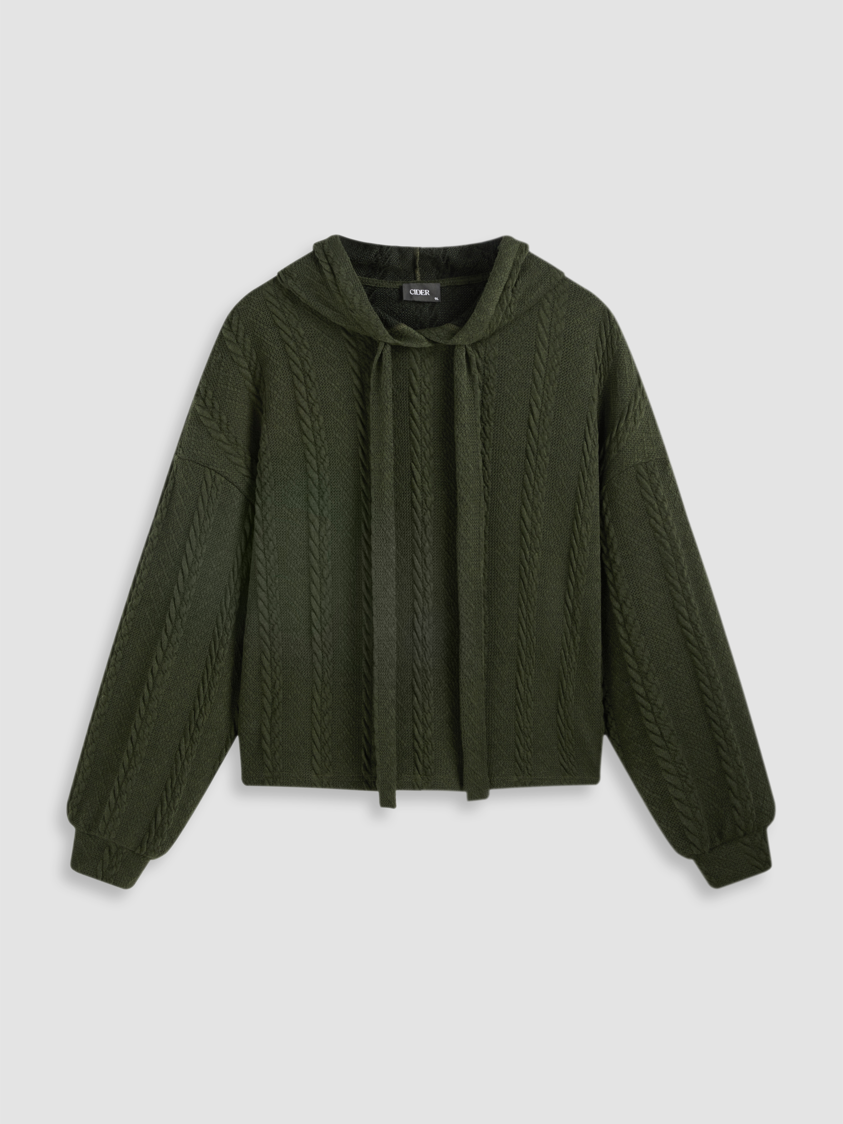Mid-length Drawstring-fit Cotton Hoodie main image 0