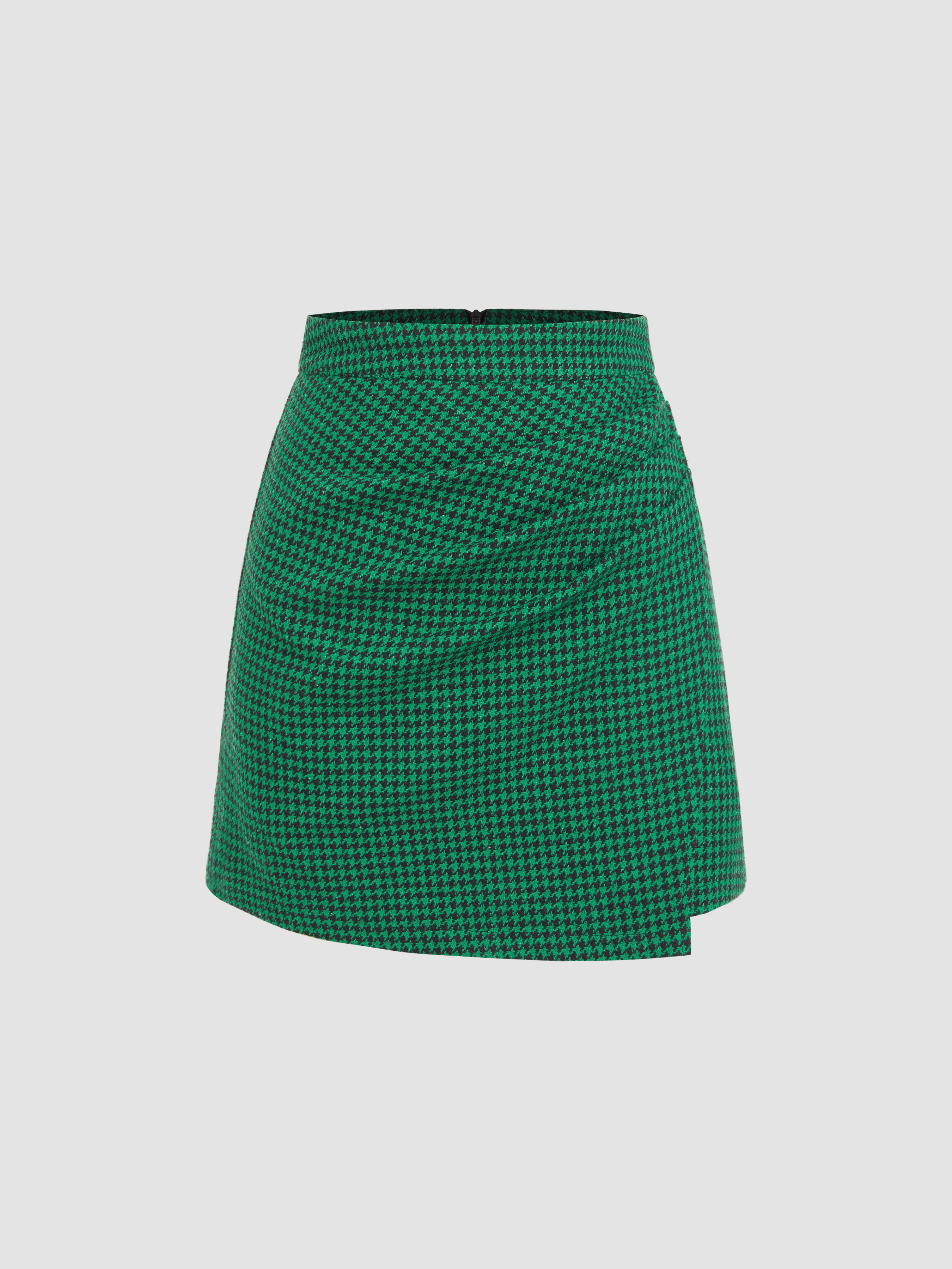 Asymmetrical hotsell houndstooth skirt