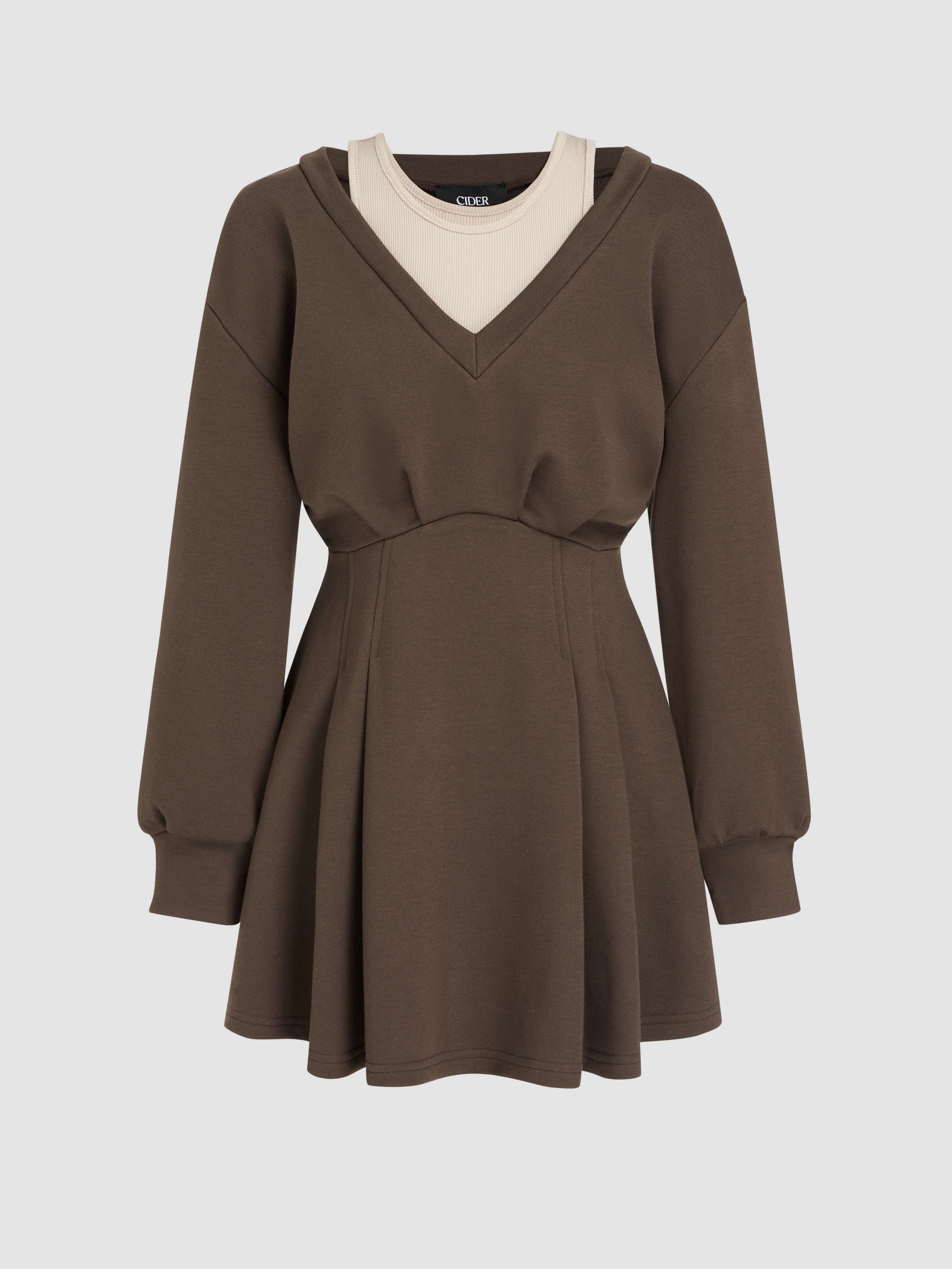 Round Neck Casual Straight Mini Dress main image 0
