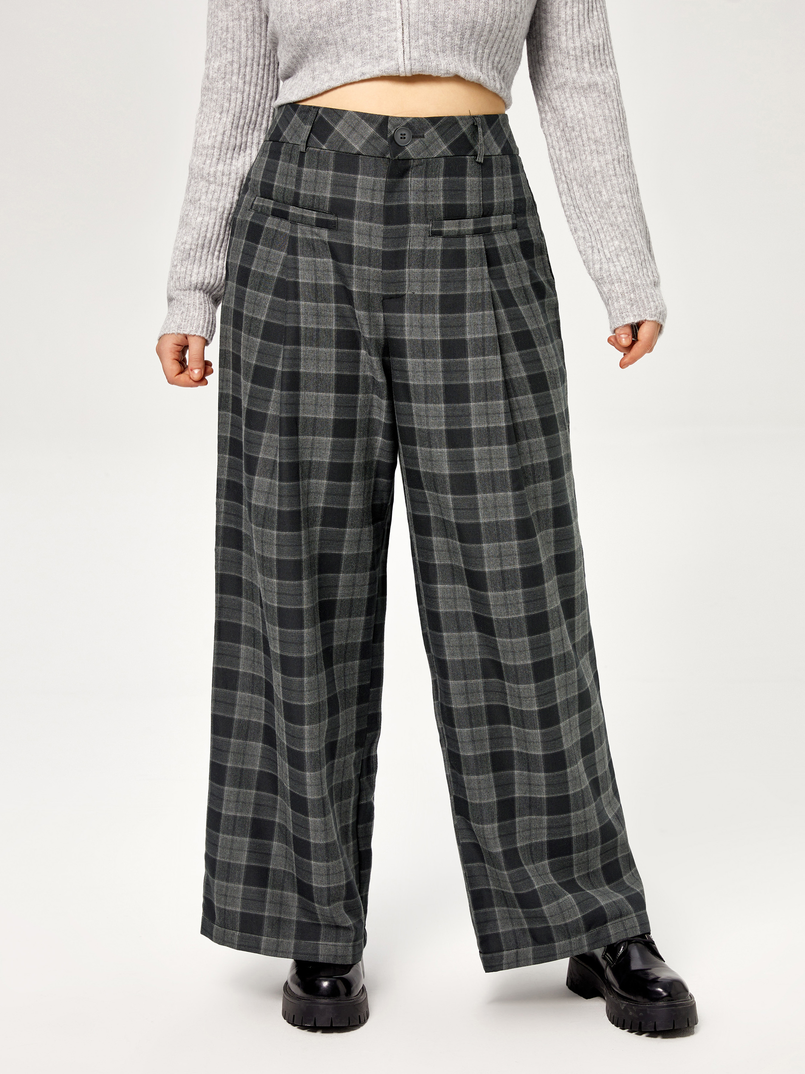 パンツ PRL Check Woven Pattern Linen Trousers Ocean Green Gingham Trousers - Linen Pants - Linen Trousers