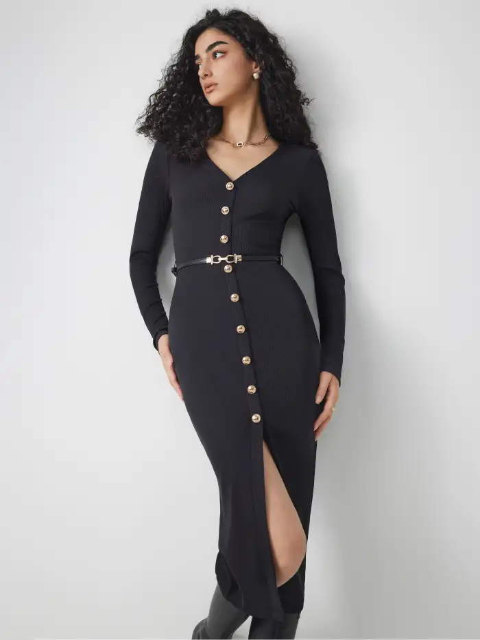 Ladies Dresses Cheap Black Dress Shirt StyleCast Black Shirt