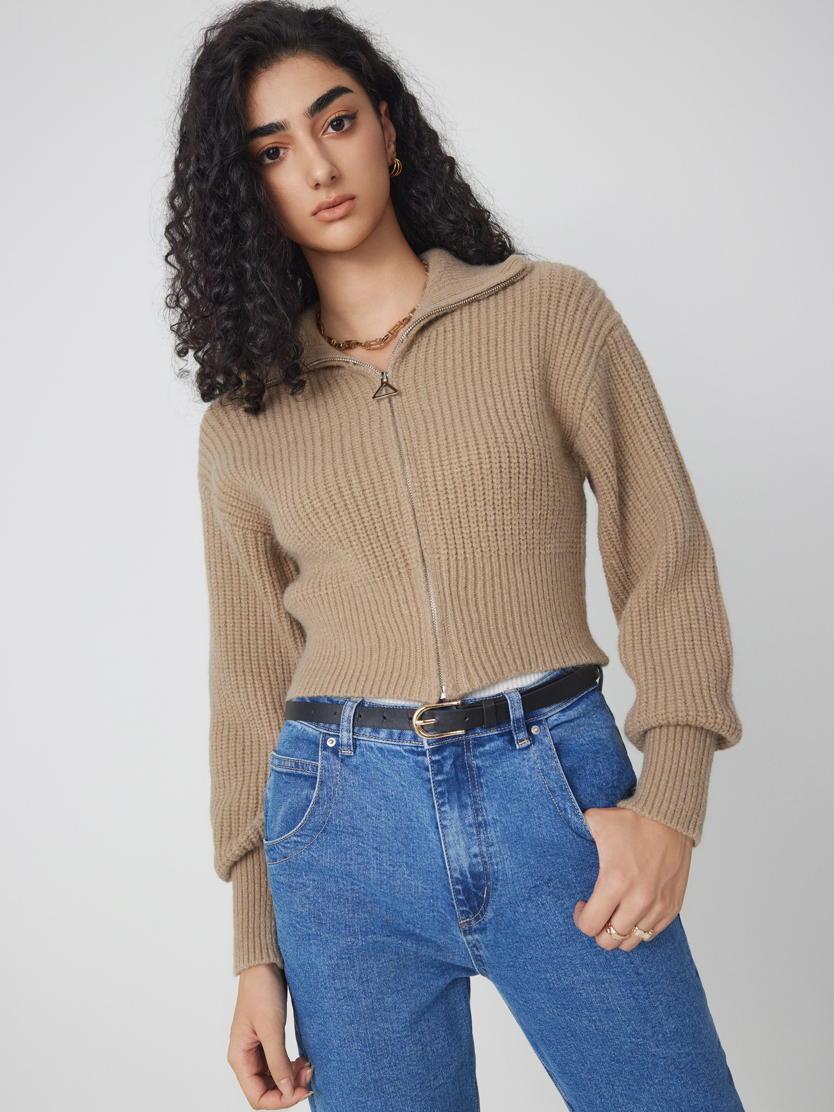 Fall Cardigan Fall Sweater Knit Fabric Solid Knit Polo