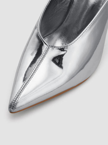 metallic wedge heels