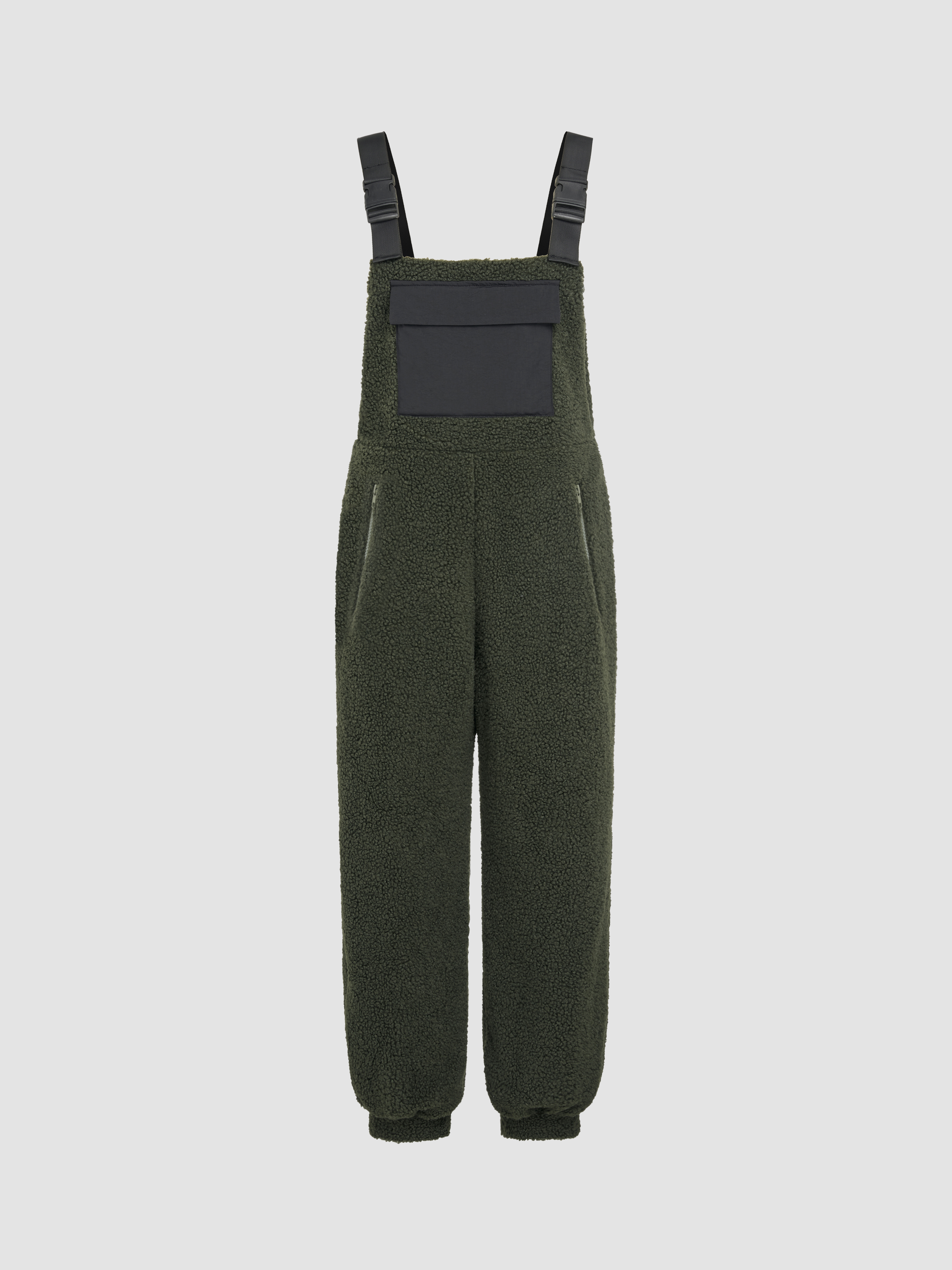 ジャケット [SOME PLACE] High Neck Diagonal Pocket String Overfit Warmup Sherpa Fleece Square Neck Pocket Buckle Jumpsuit For School