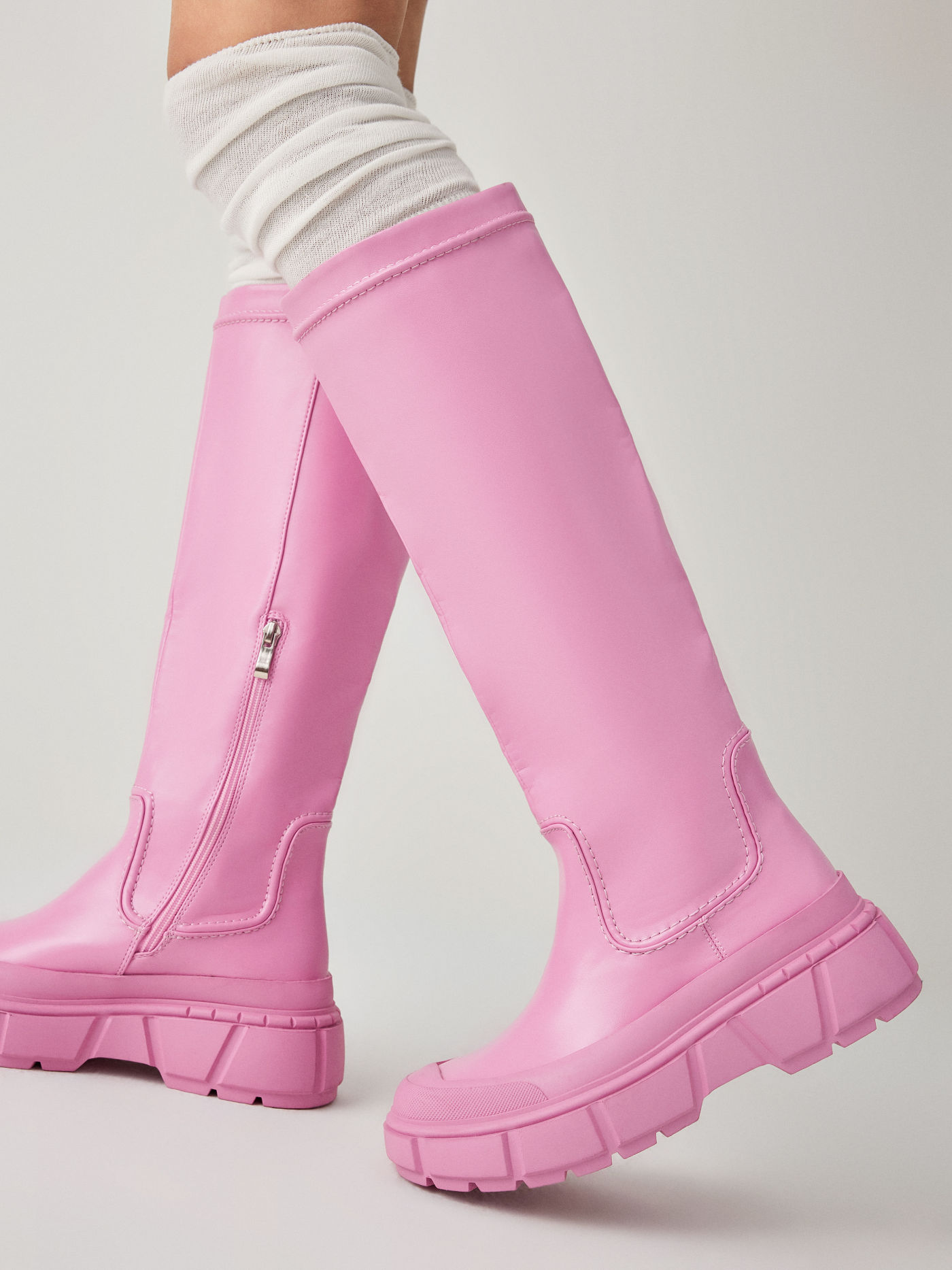 Classic Faux Leather Middle-high Boots