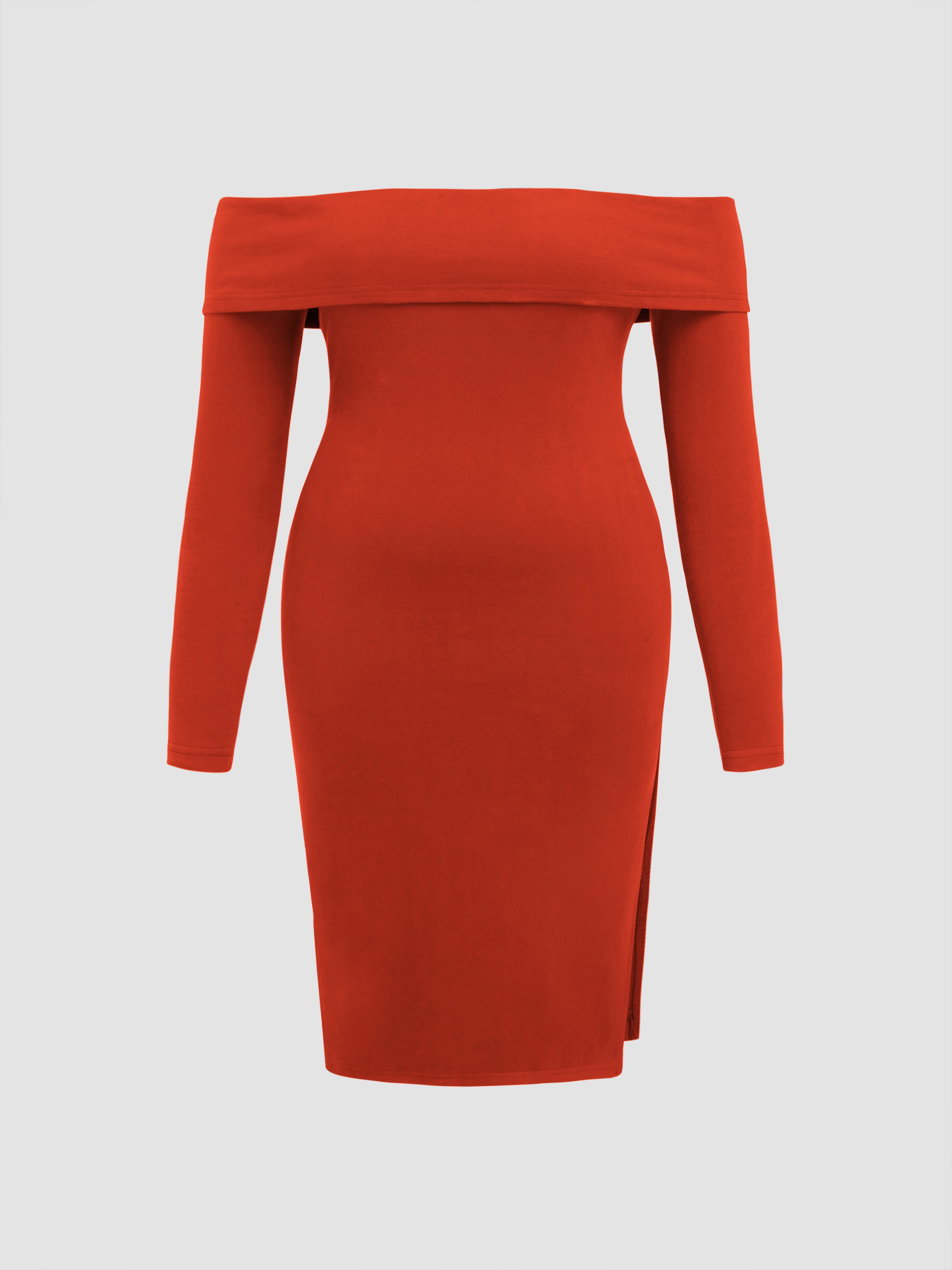 Jersey Split Midi Dress