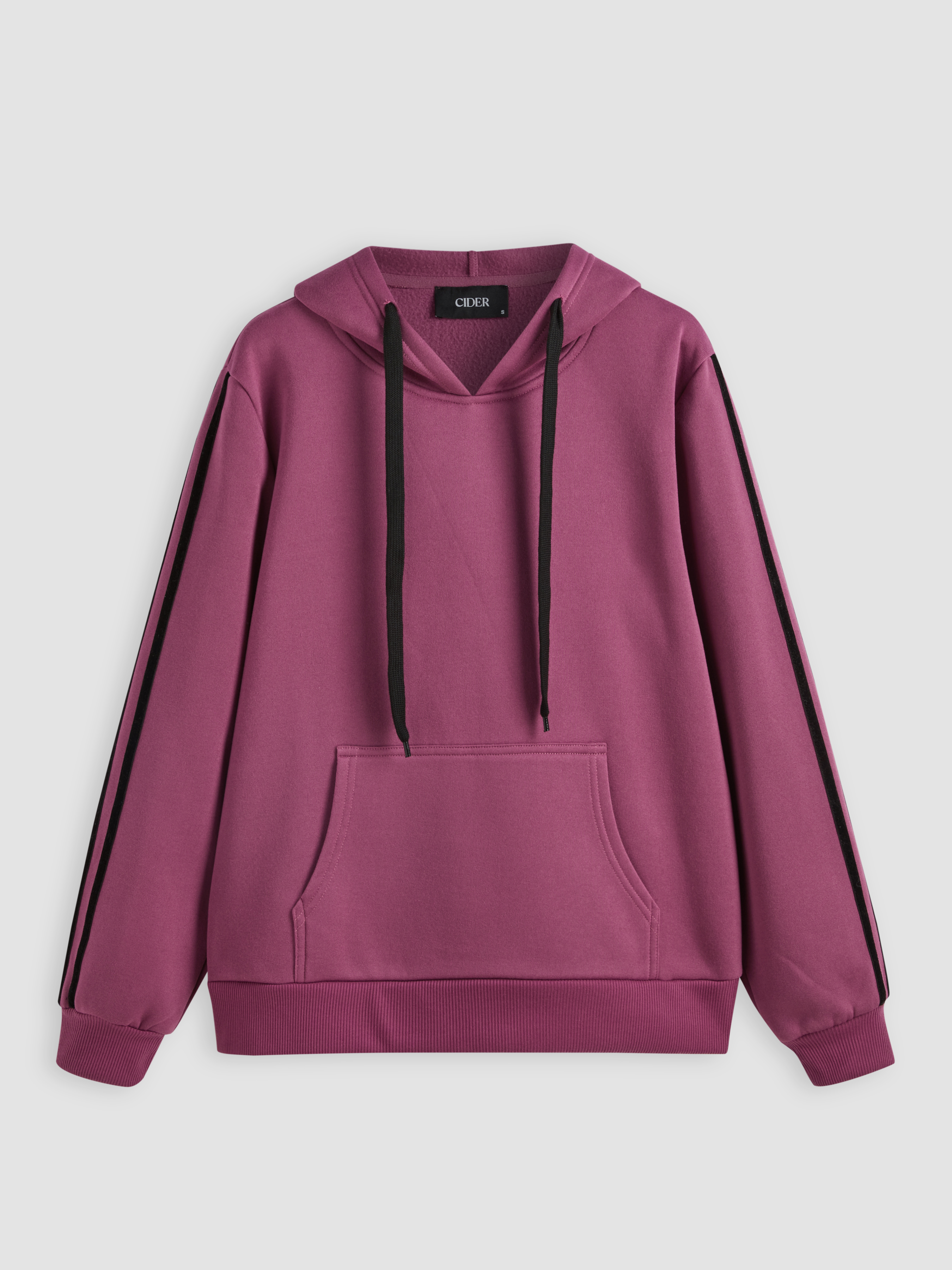 Pocketed Long Sleeves Drawstring Hoodied Sweatshirt main image 0