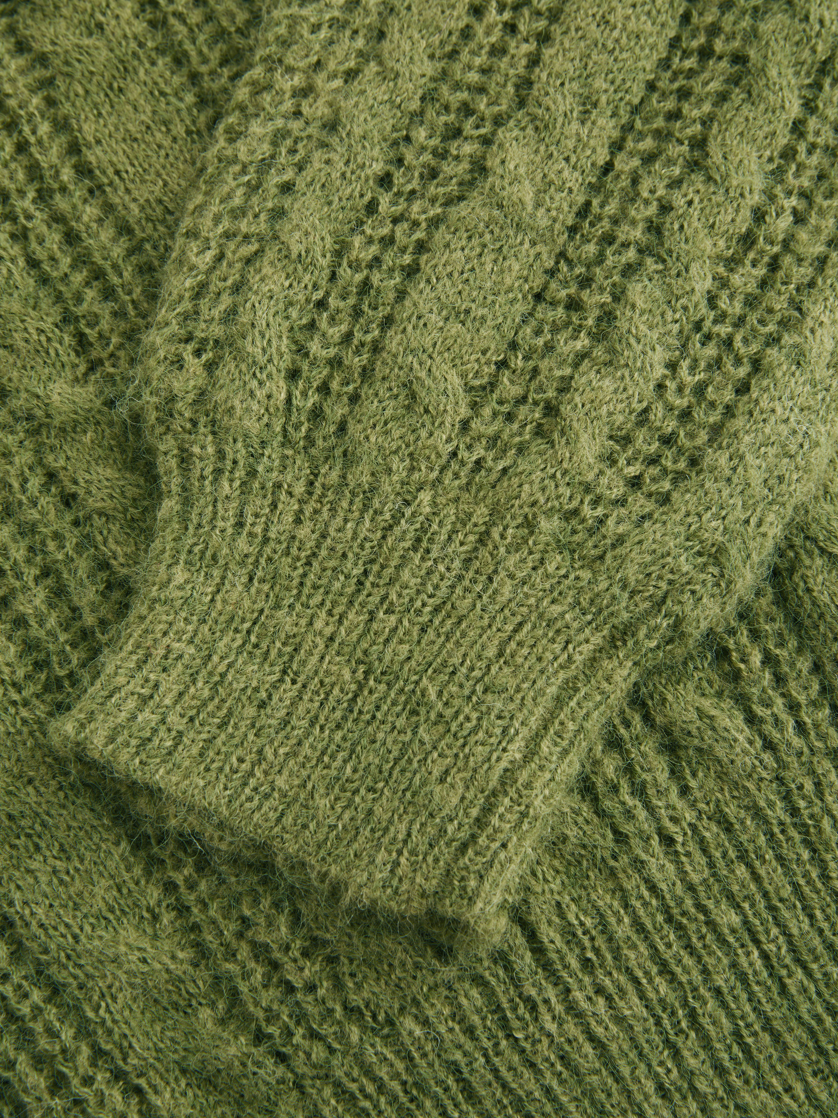 Knit Fabric Wool-blend Cable Knit High Neck Solid Long Sleeve Top For School Daily Casual Work