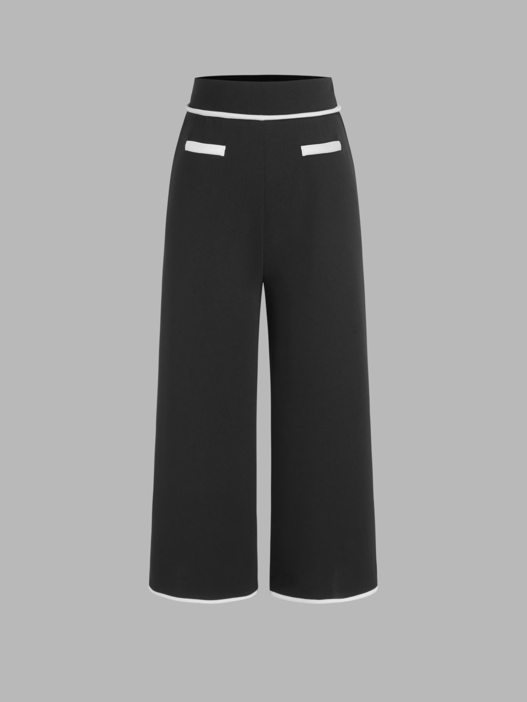  Mittlere Taille Solide Reguläre Hosen