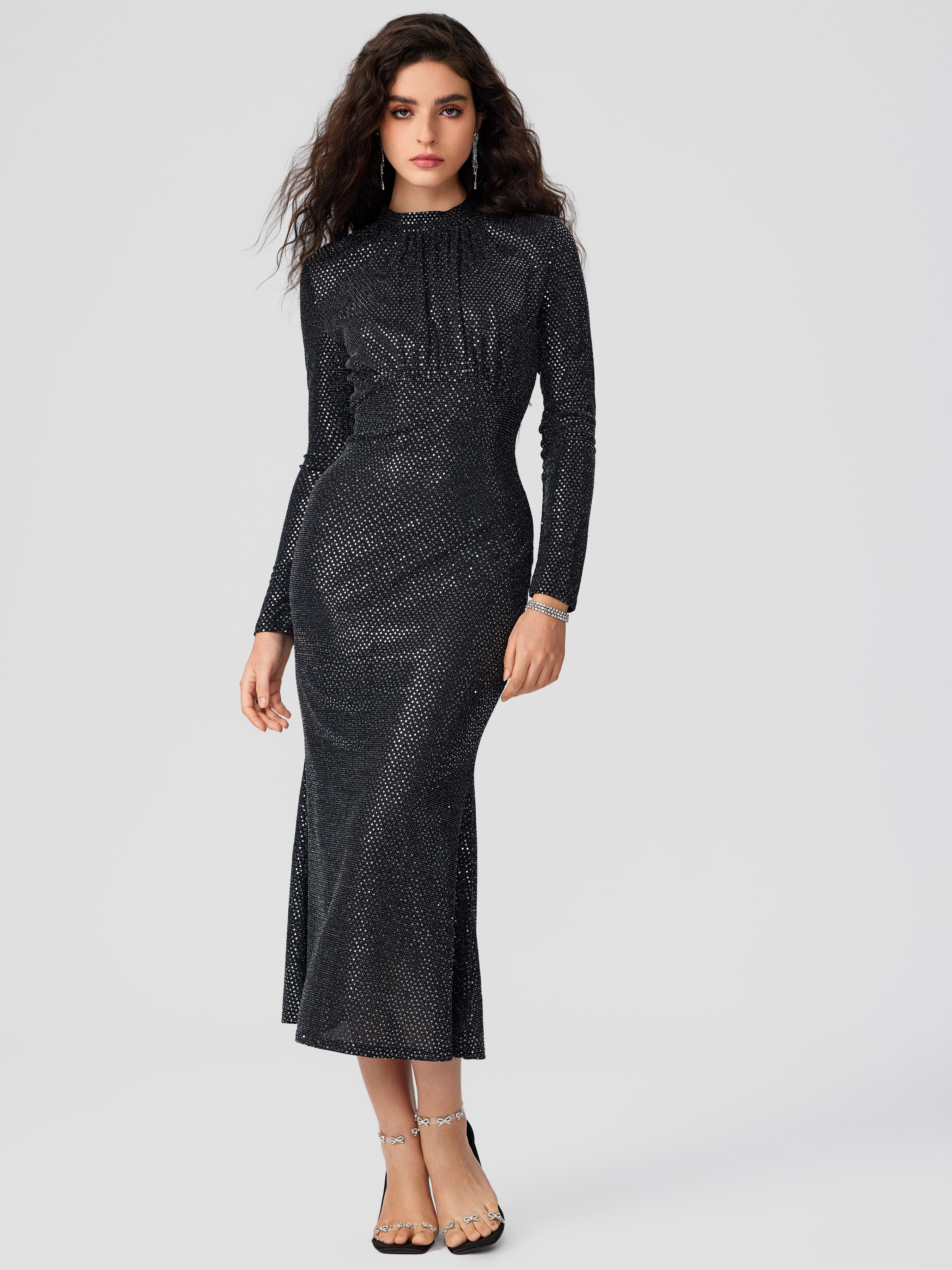 Sequin mermaid maxi dress