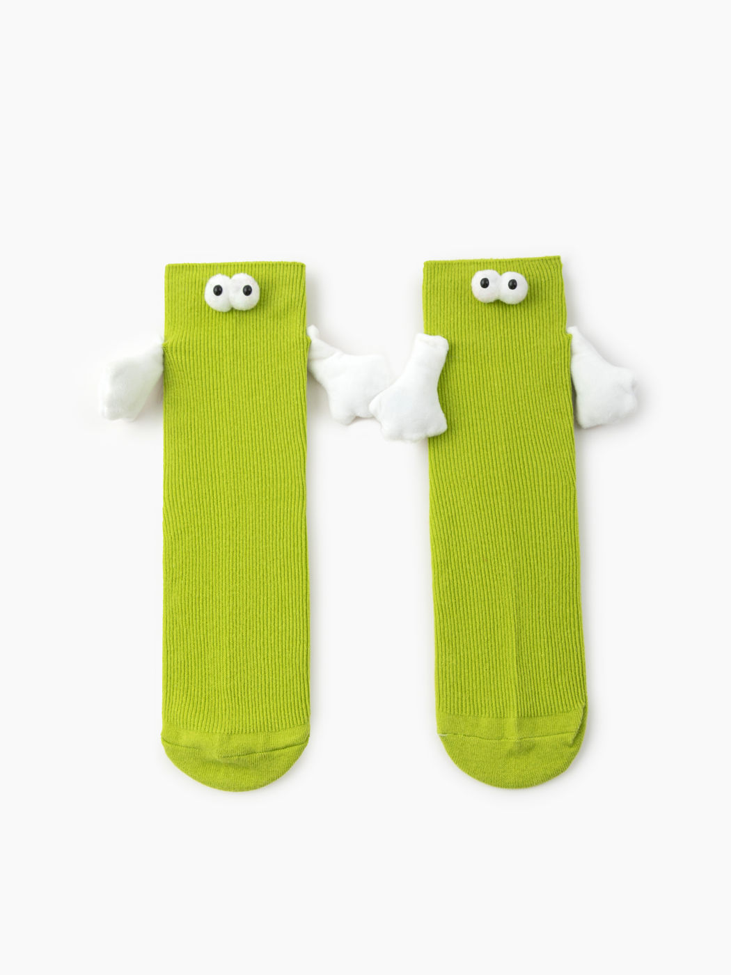 Magnetic Holding Hands Eye Decor Crew Socks