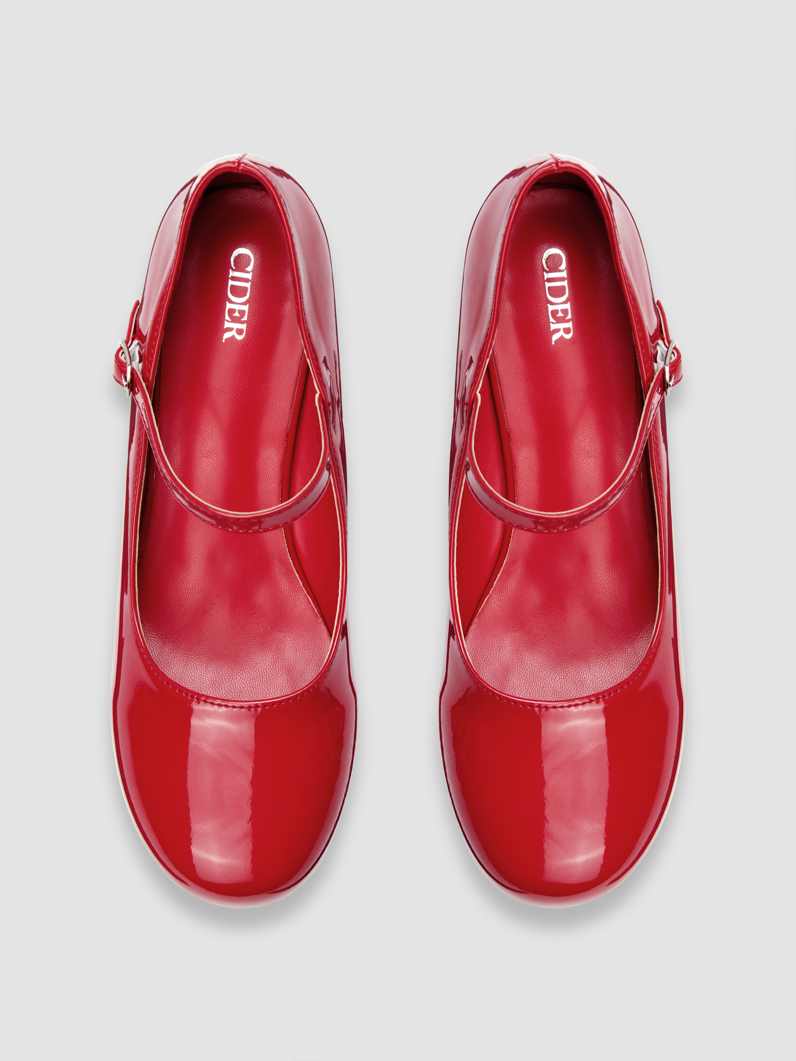 靴 Cherry-Patterned Mary Jane Flats Shipping in mid-June] Cherry-Patterned Mary Jane Flats