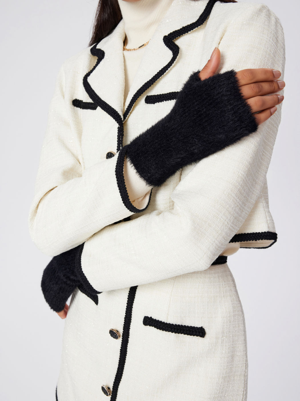 Fingerless Fluffy Warm Gloves 