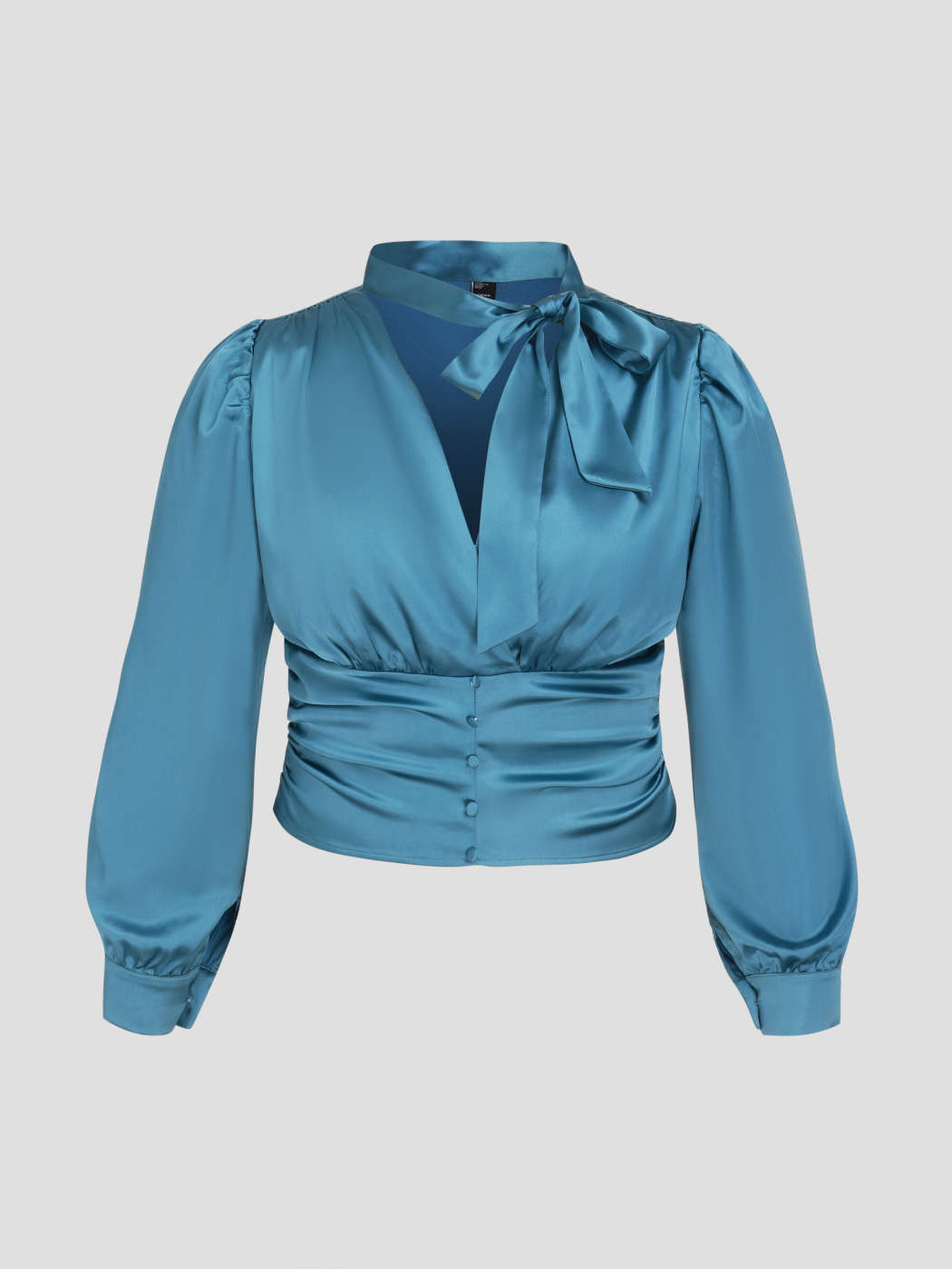Satin v neck top discount