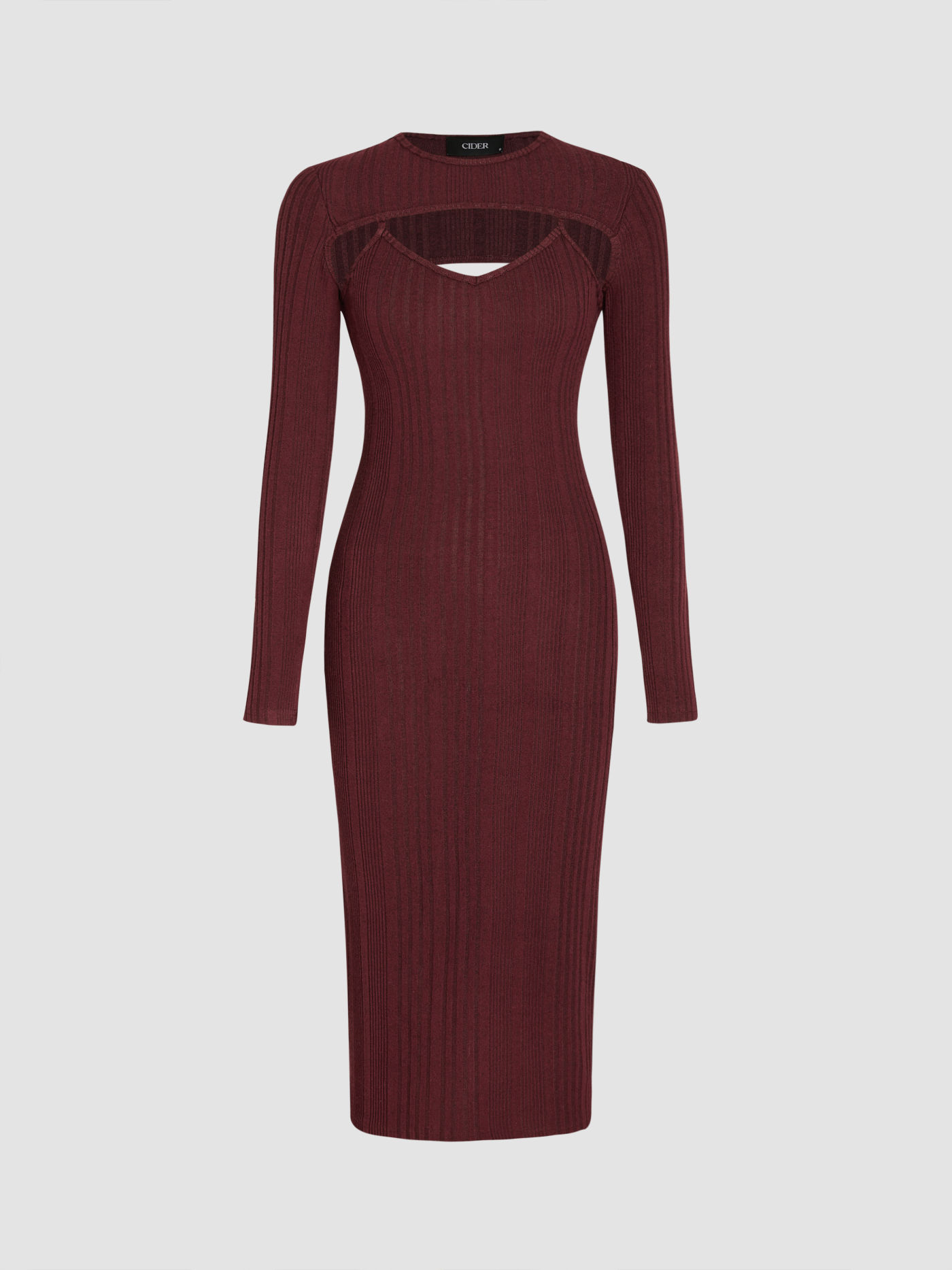Rib Sweetheart Solid Maxi Dress & Long Sleeve Shrug