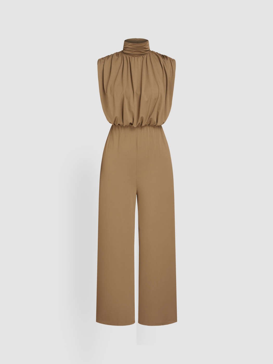 Asymmetrical Neck Drawstring Romper