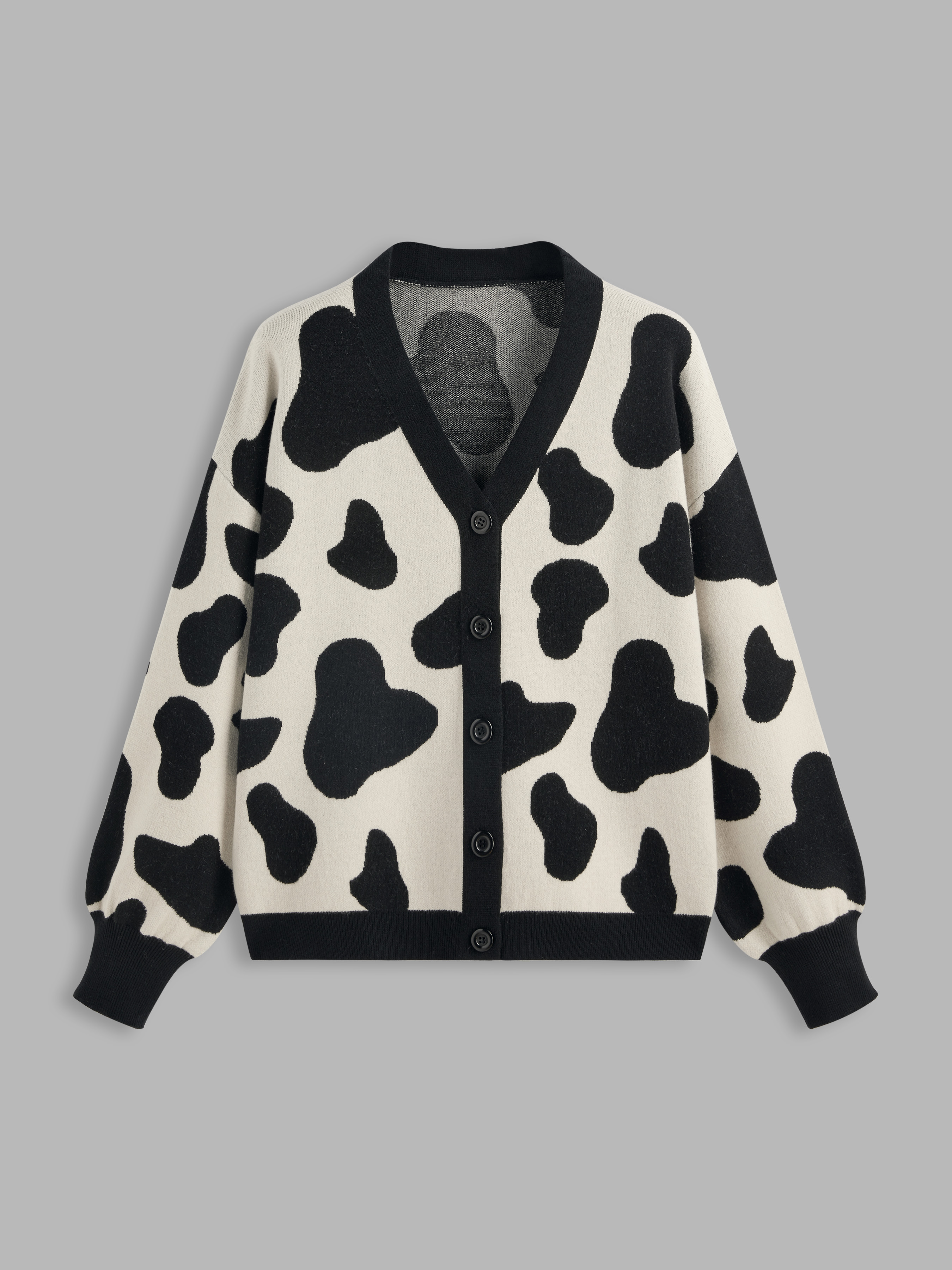 Cow print cardigan hotsell