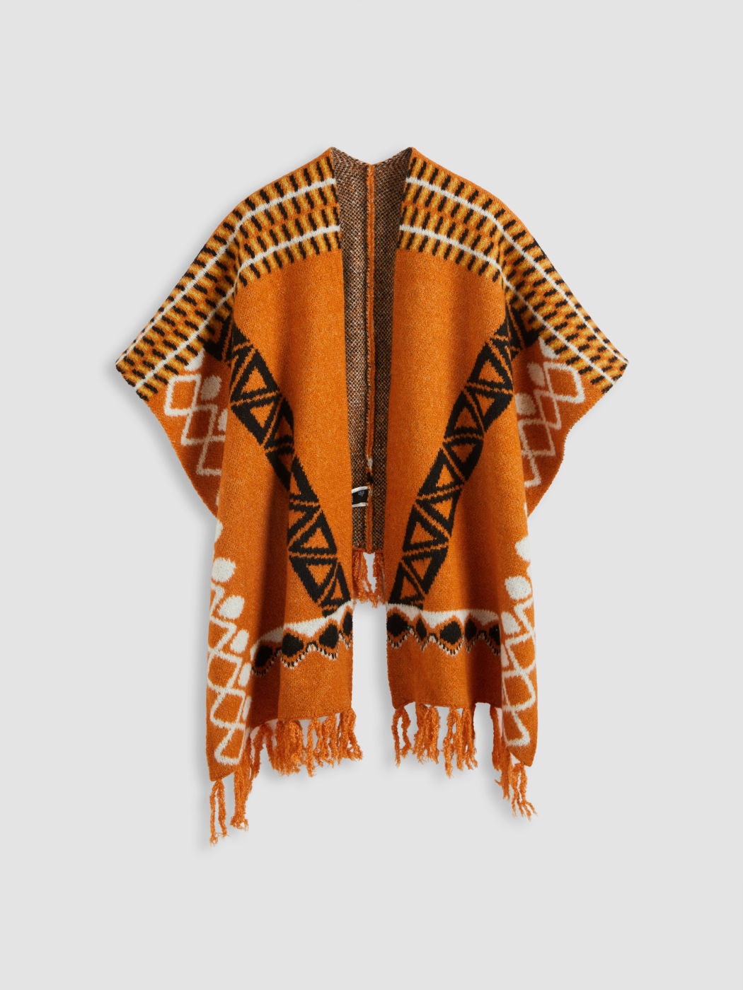 Cardigan con nappe in misto lana