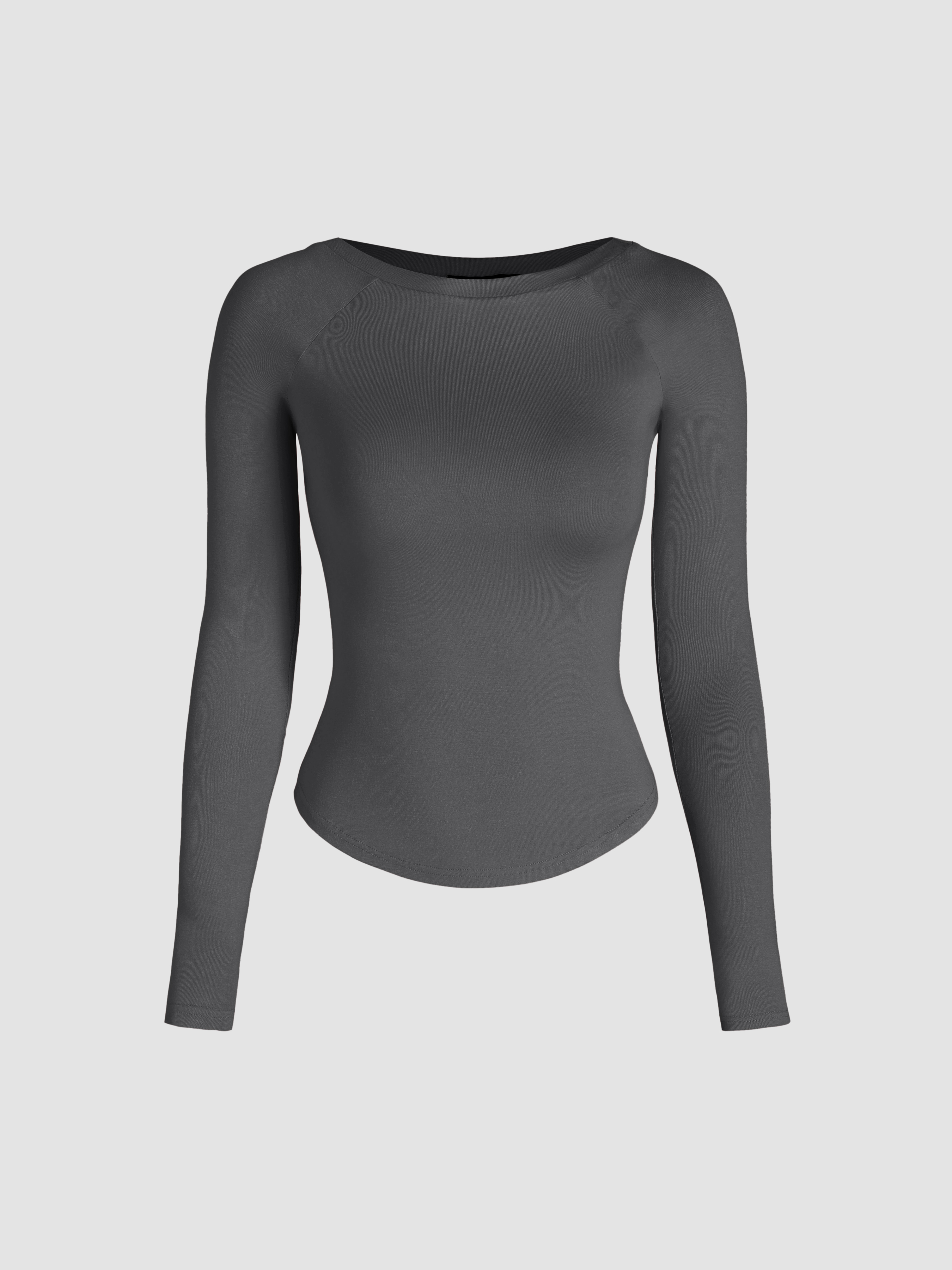 【COSYHARU】Thin Deki Round Long Sleeve Tee 27980-DsrtRoseHt-0-