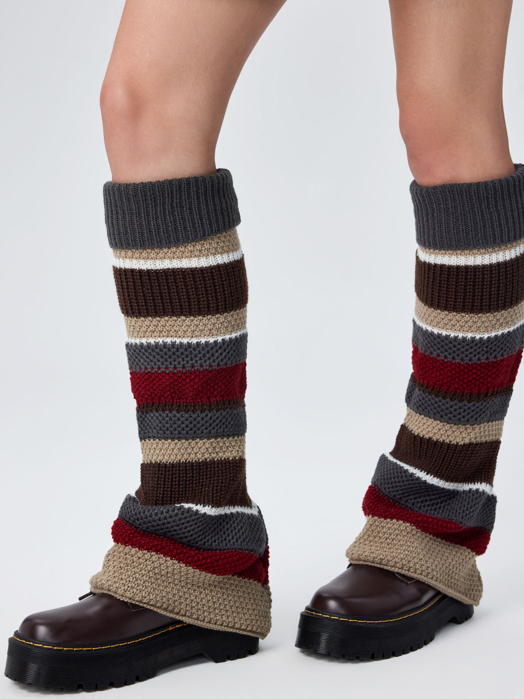 Winter Warm Striped Leg Warmers 