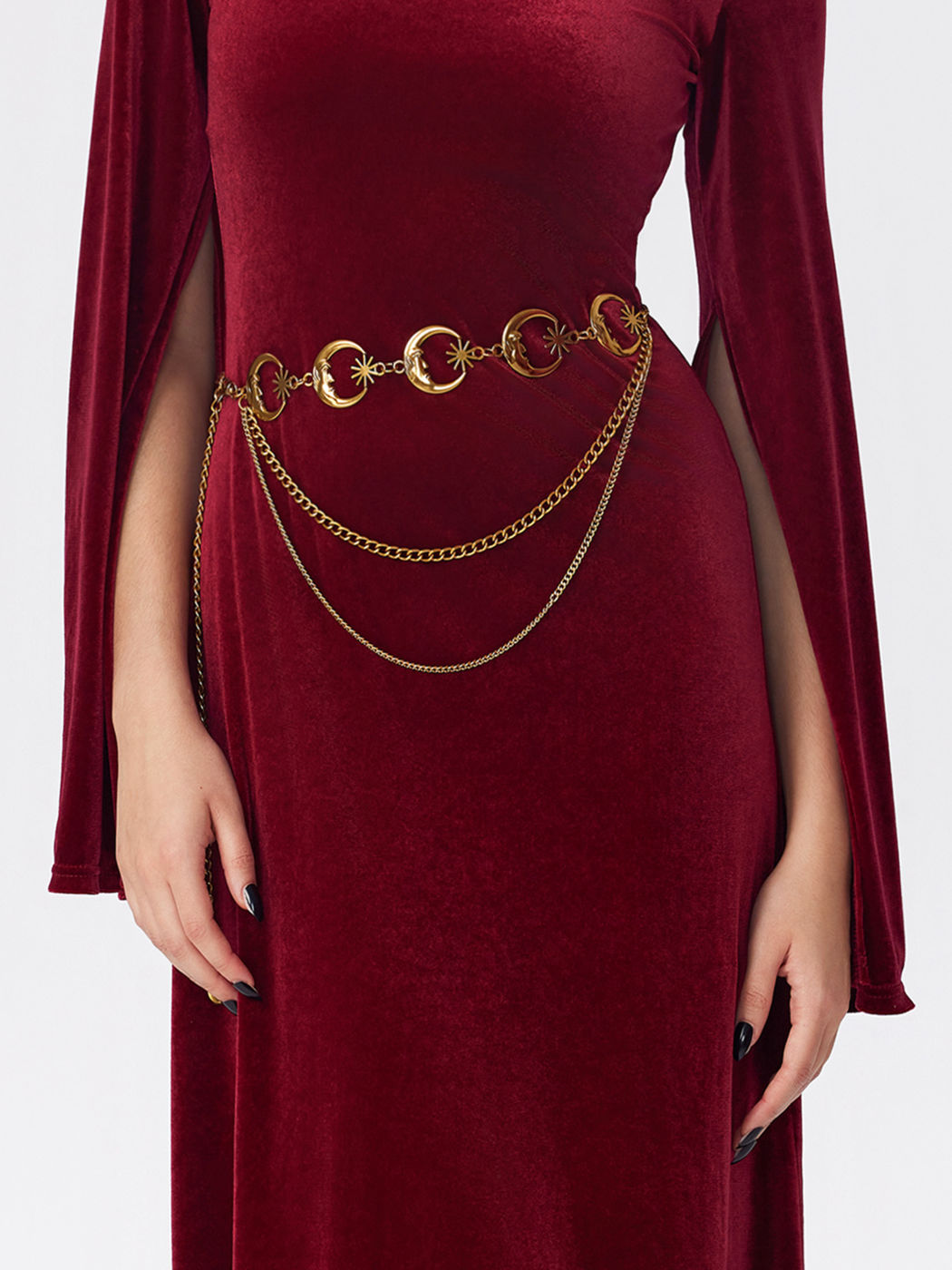  Whimsigoth Stern & Mond Geschichtete Taillenkette