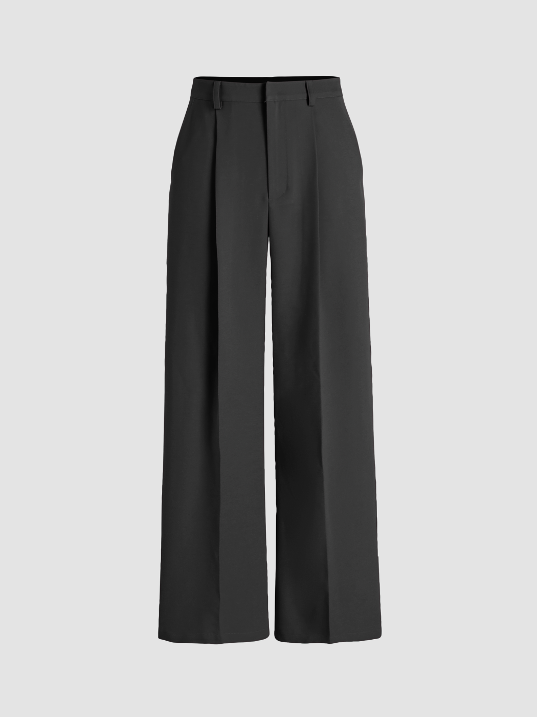 woven-petite-high-waist-pleated-wide-leg-pants-for-exhibition-coffee