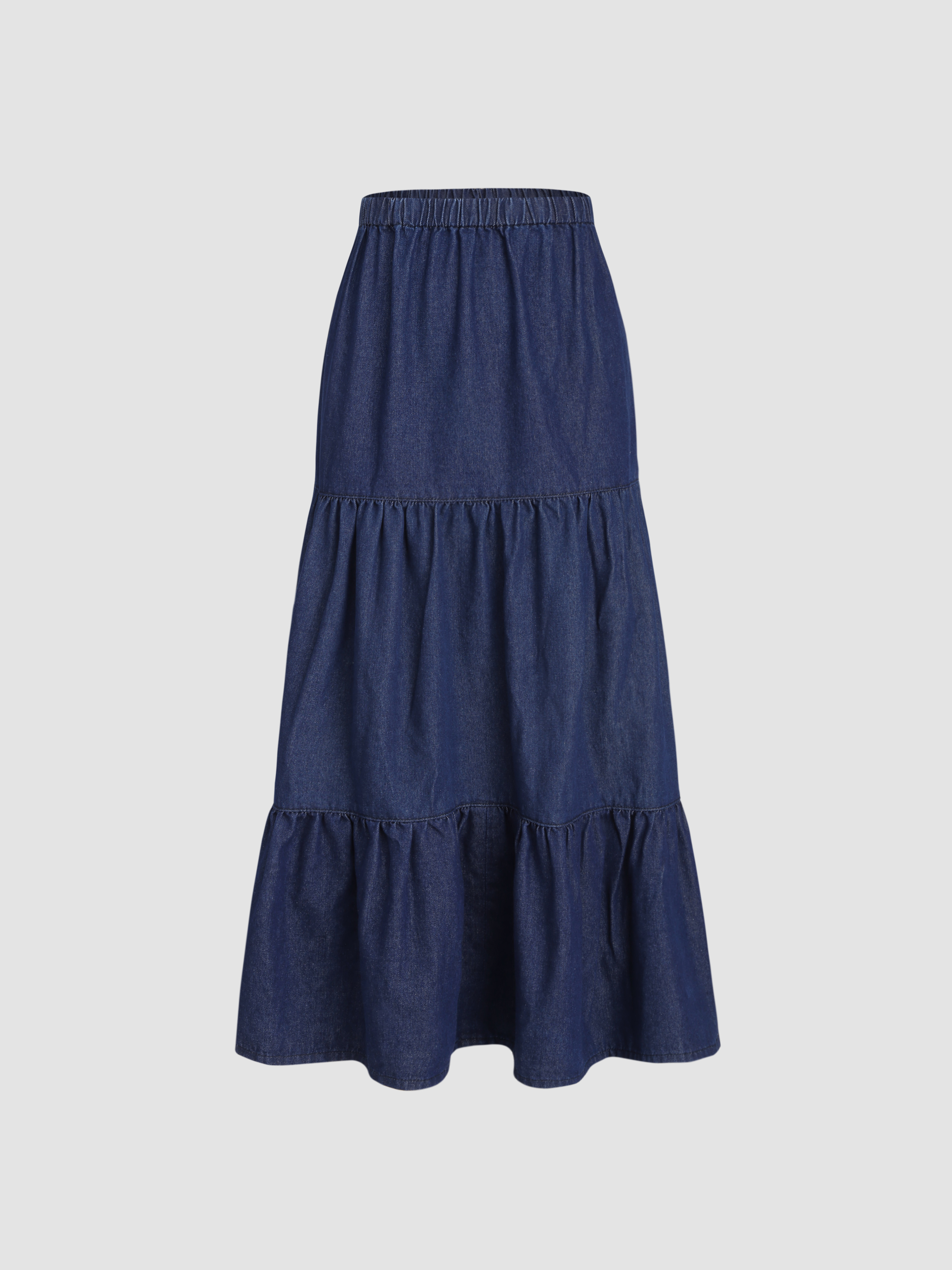 denim midi skirt2024秋冬 Women's Midi skirt in denim | Blue | Diesel