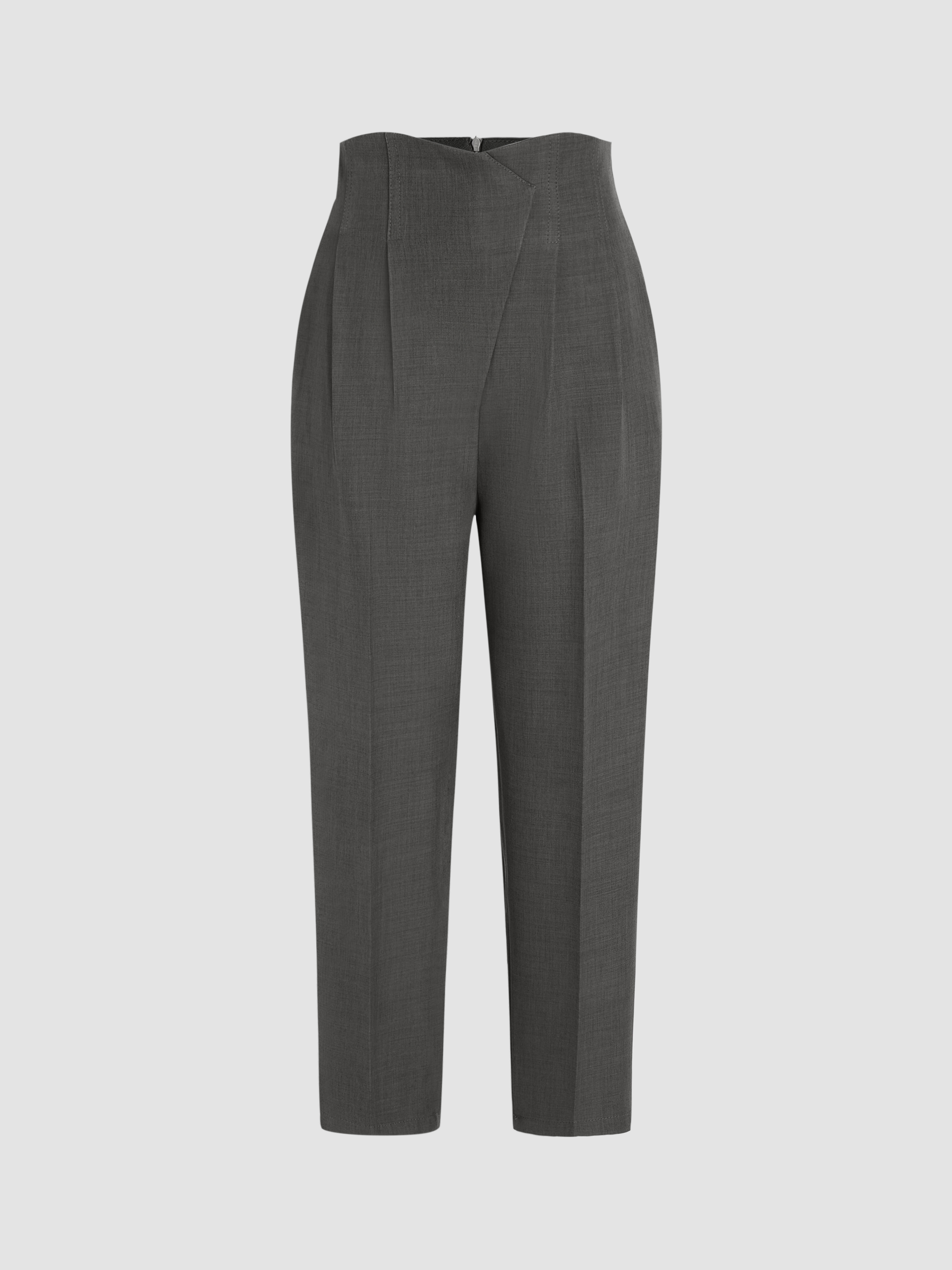 Pleated waist cigarette best sale trousers