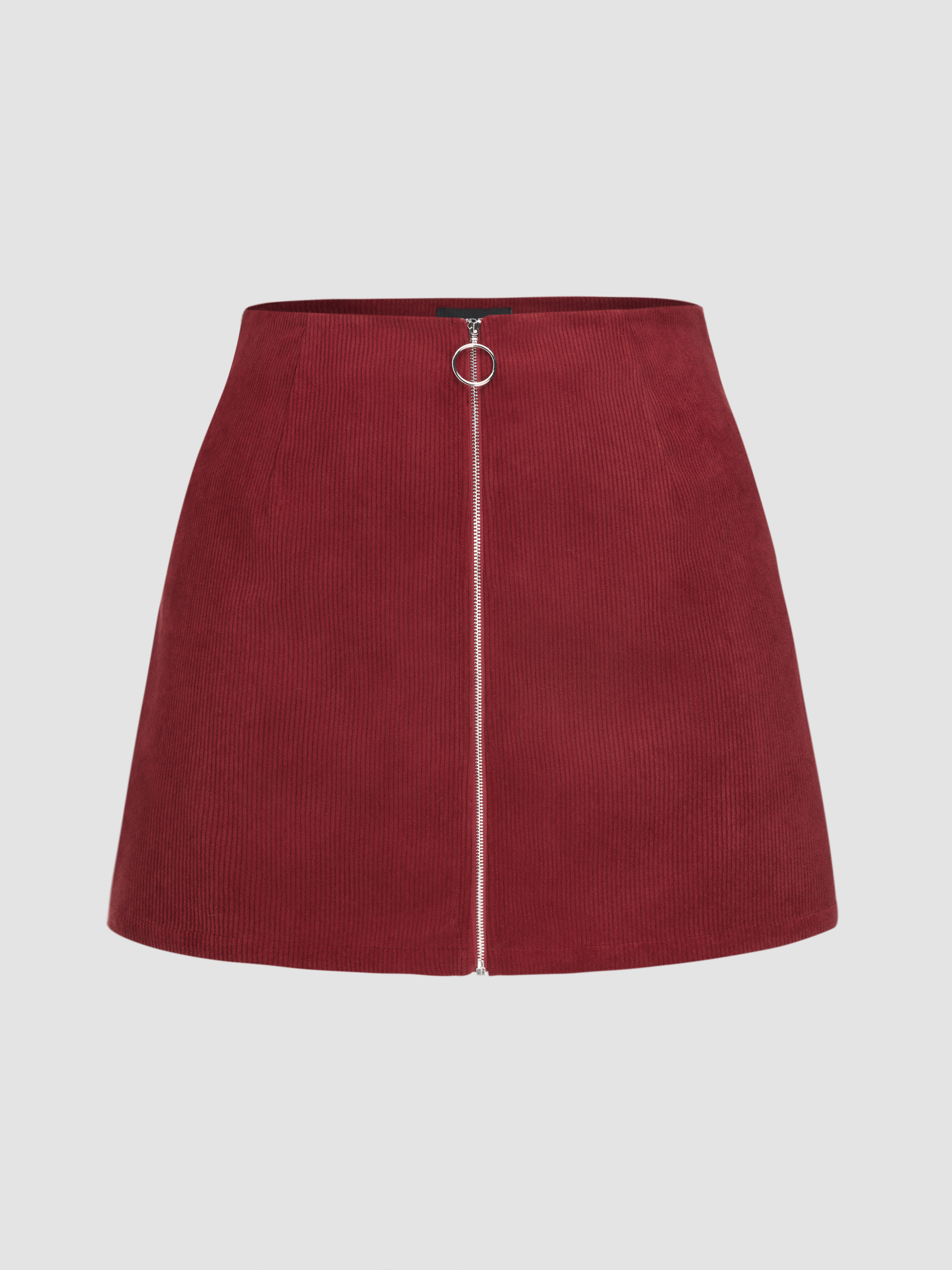 Maroon zip hotsell up skirt