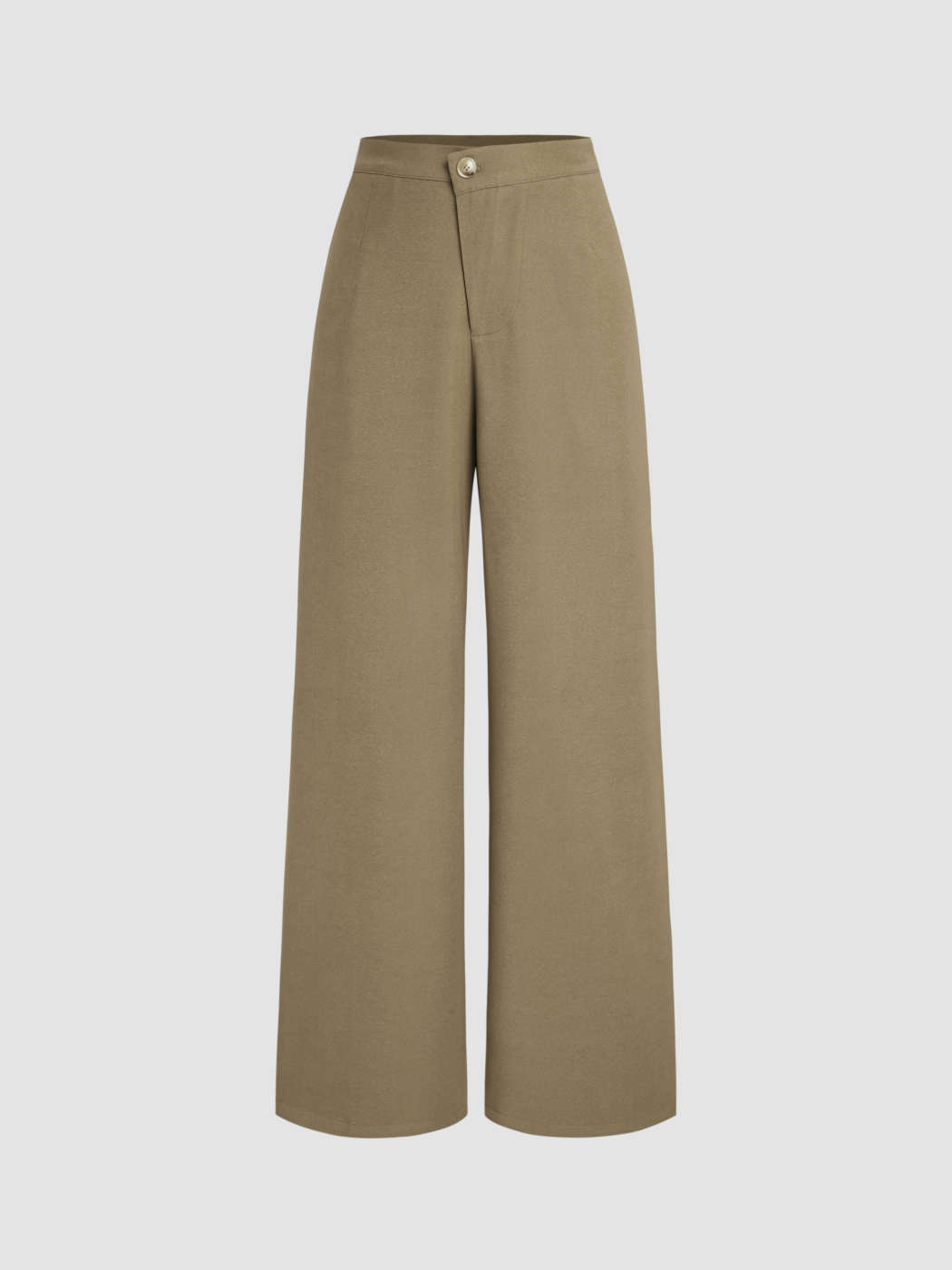 Pantalones anchos de cintura alta sólidos - Cider