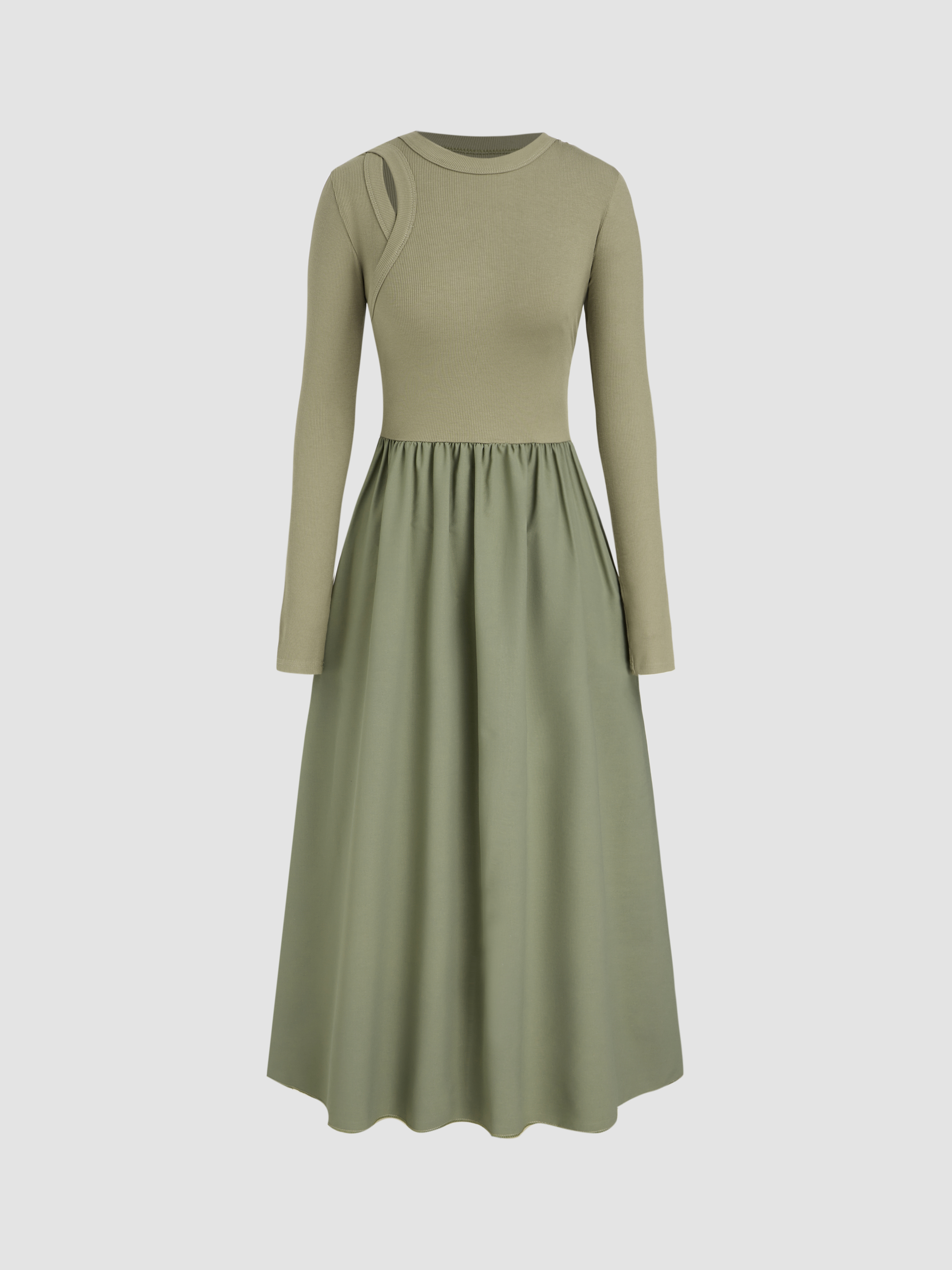 Casual Hollow Out Tassel O Neck Sweater Dress Dresses main image 0