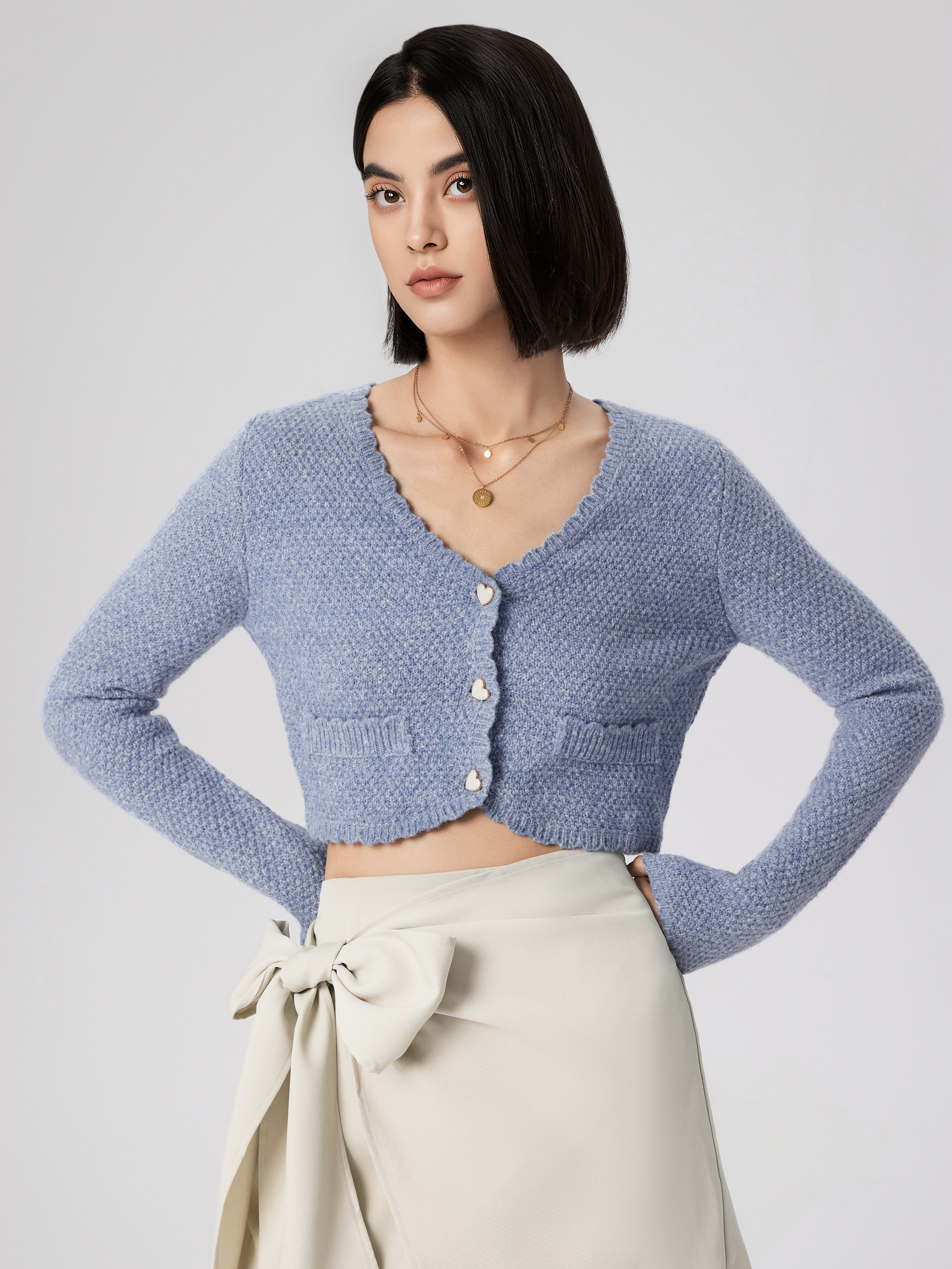 【SCENERITY】Vico round neck cardigan Vico round neck cardigan - SCENERITY