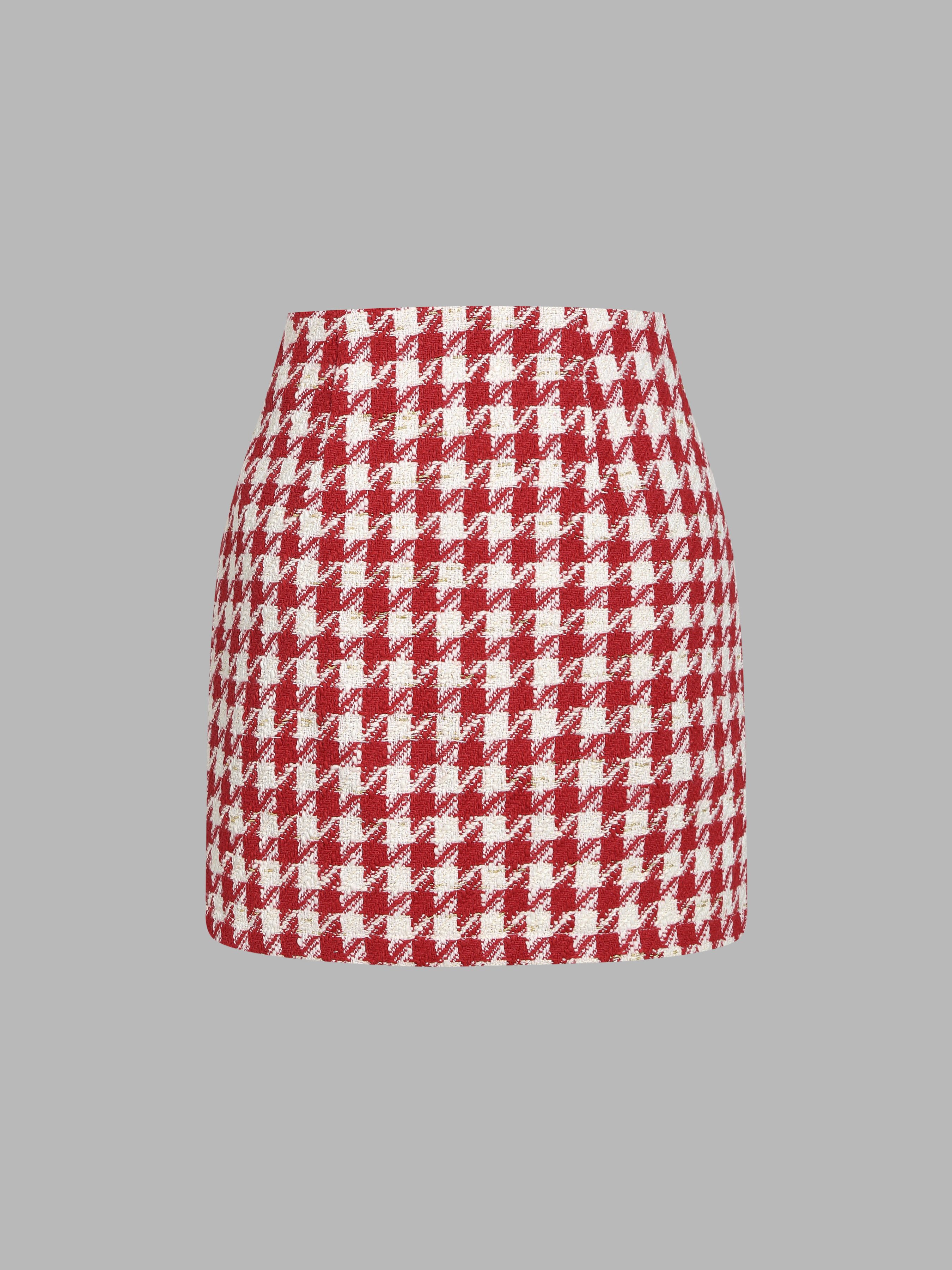 Plaid houndstooth mini clearance skirt